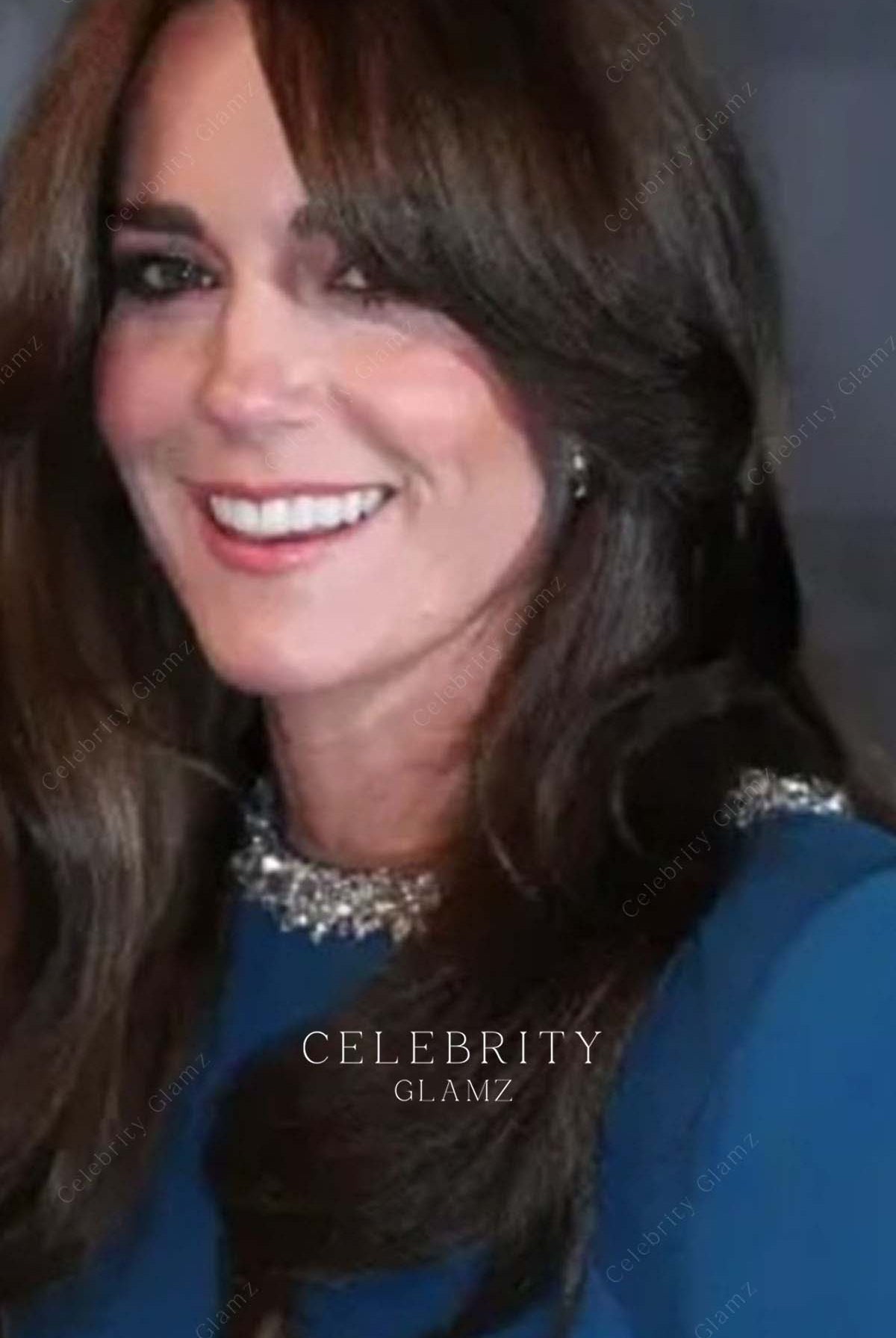 Kate beaded neckline formal dress royal variety performance 2023