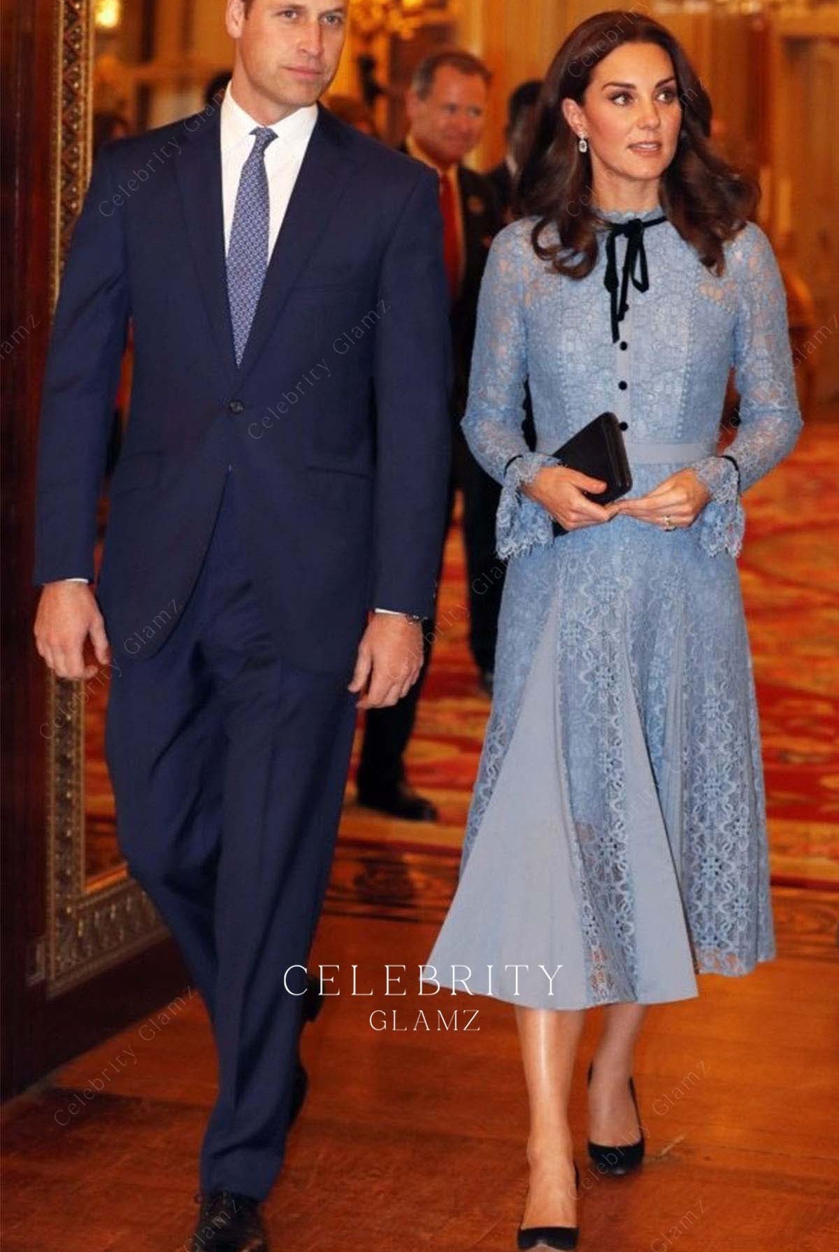 Kate blue lace tea length dress world mental health day event 2017