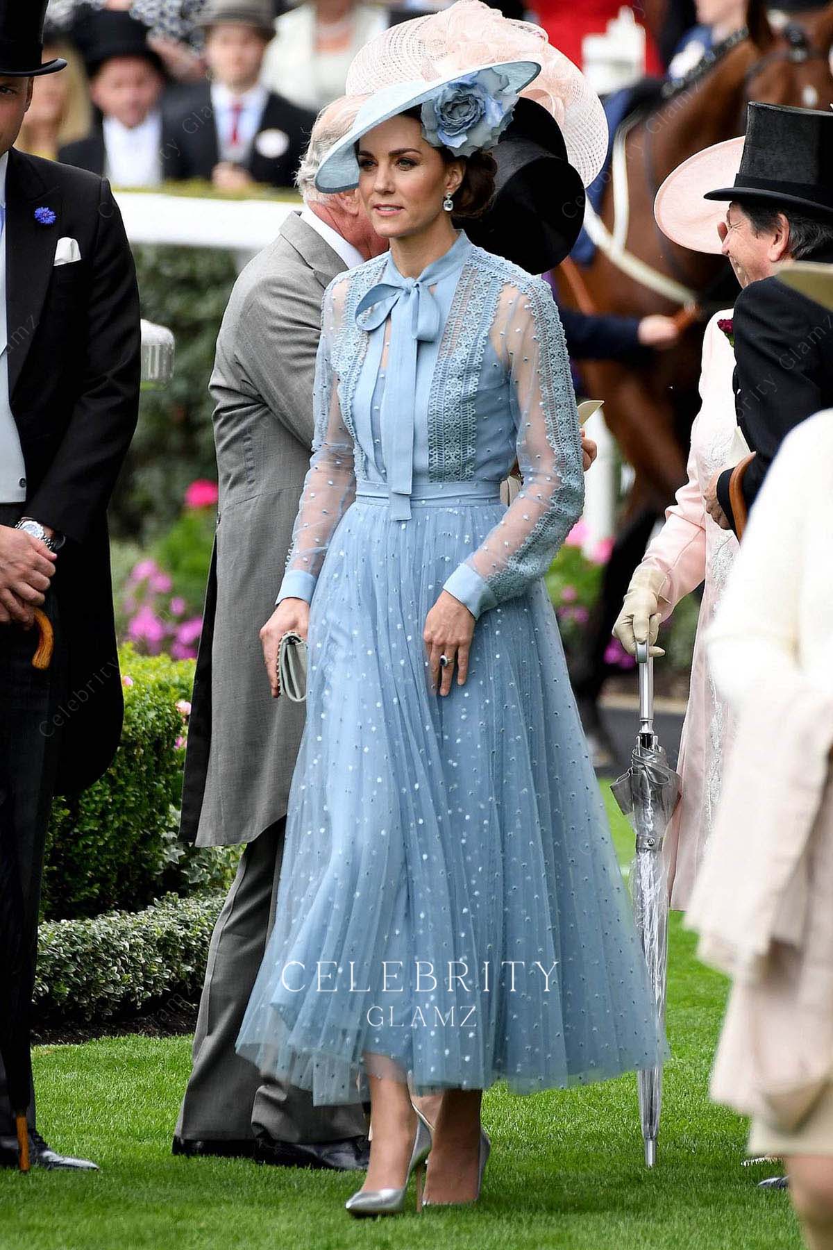 Kate Middleton elegant a line formal dress royal ascot 2019