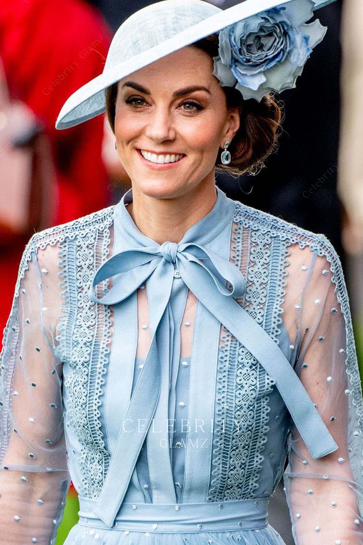 Kate Middleton high neck formal dress royal ascot 2019