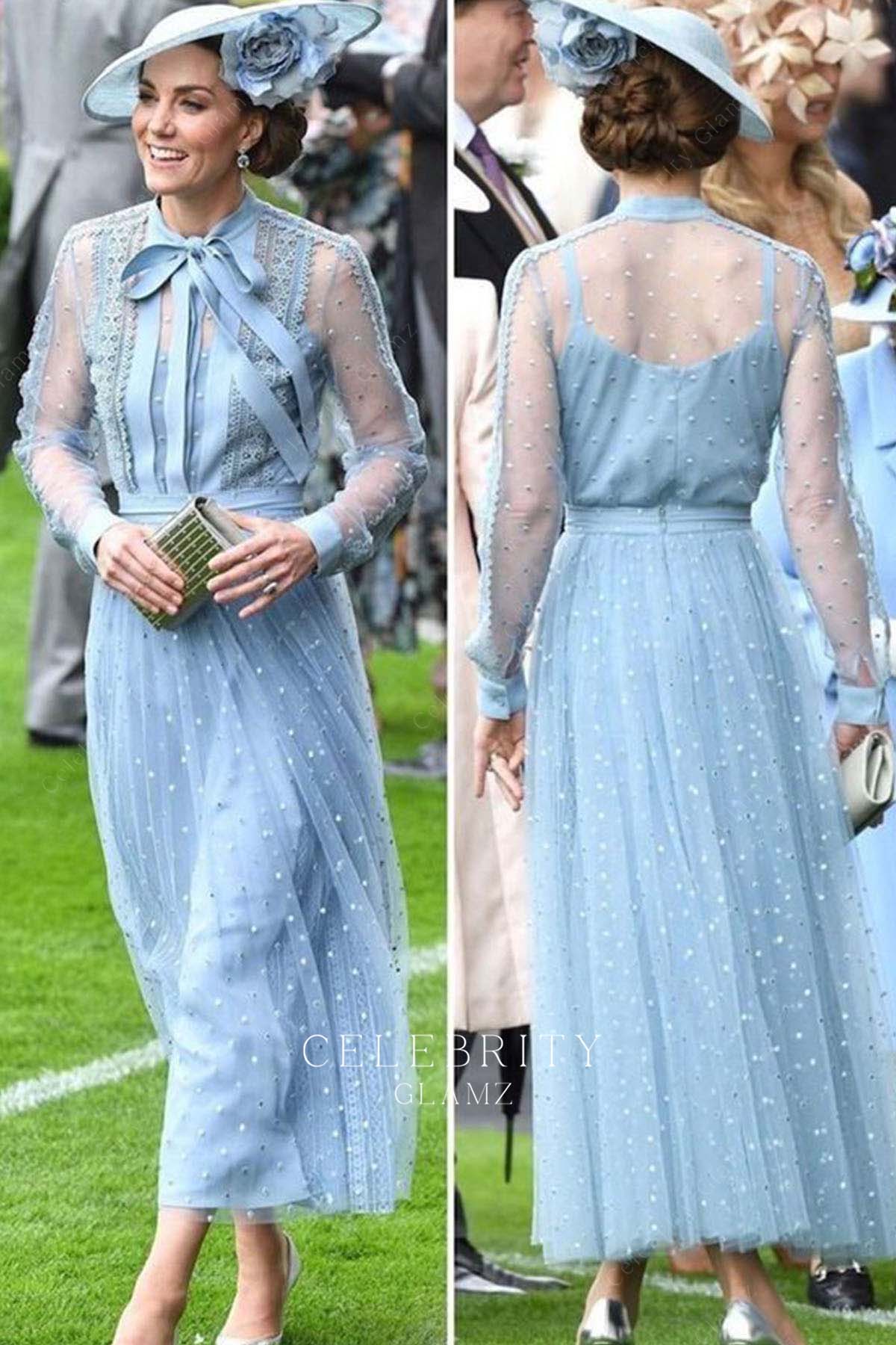 Kate Middleton illusion back formal dress royal ascot 2019