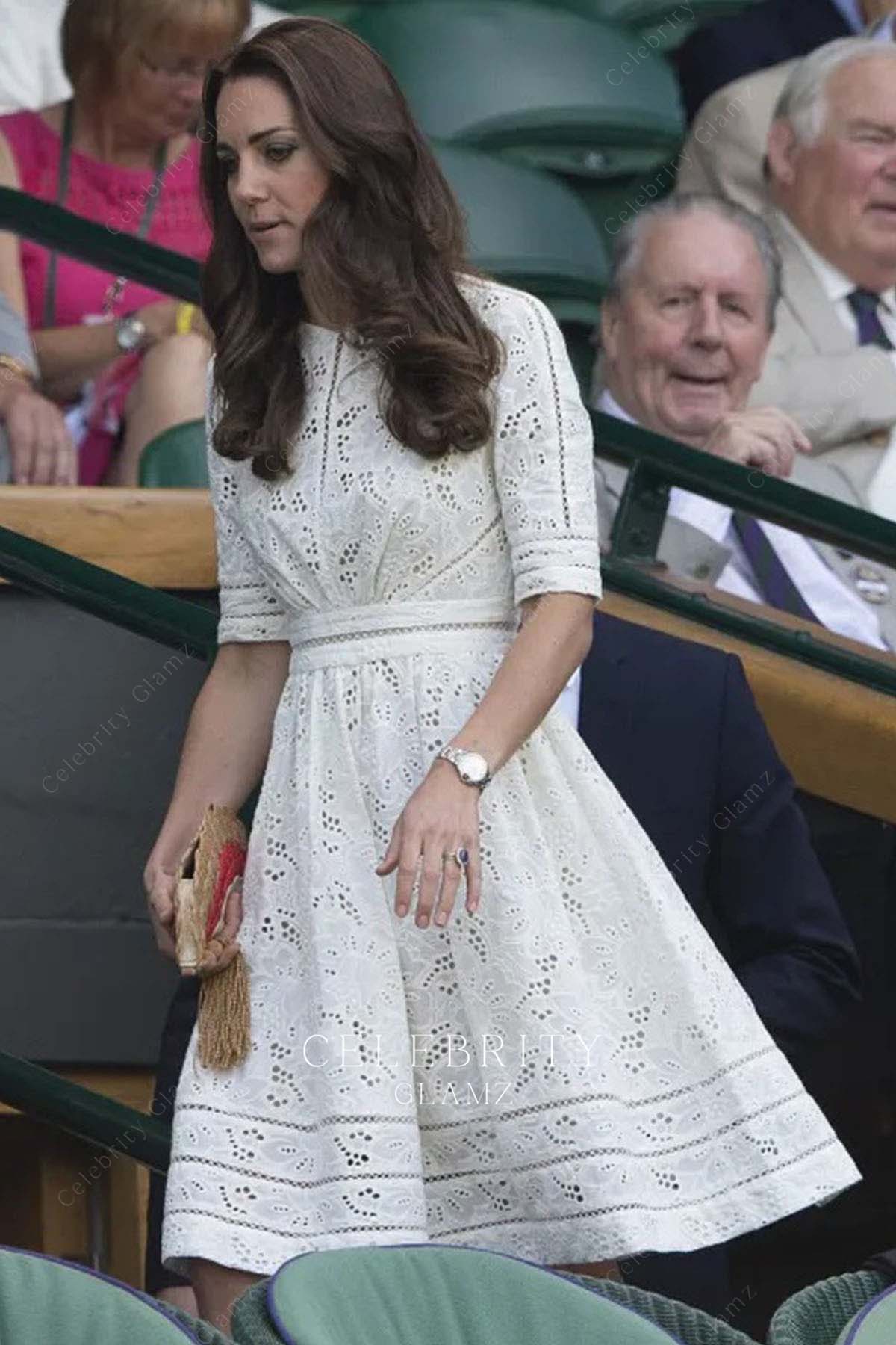 Kate knee length dress Wimbledon championships 2014