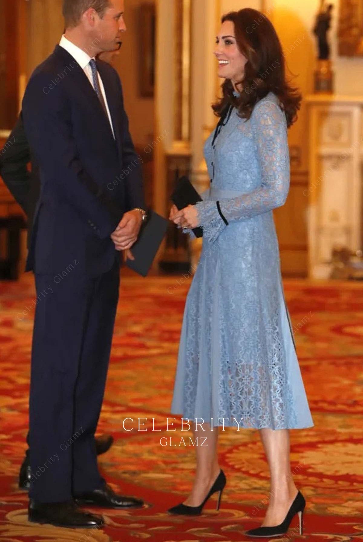 Kate lace illusion sleeve evening dress world mental health day event 2017