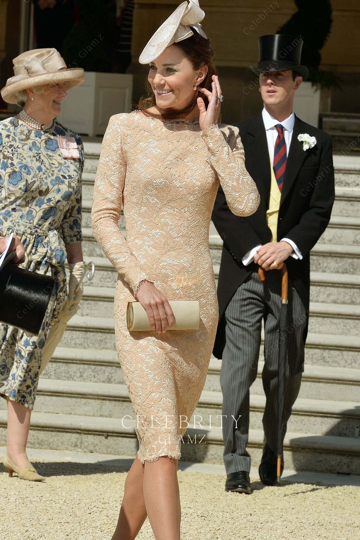 Kate beige lace formal dress queen Elizabeth ii's Diamond jubilee 2012