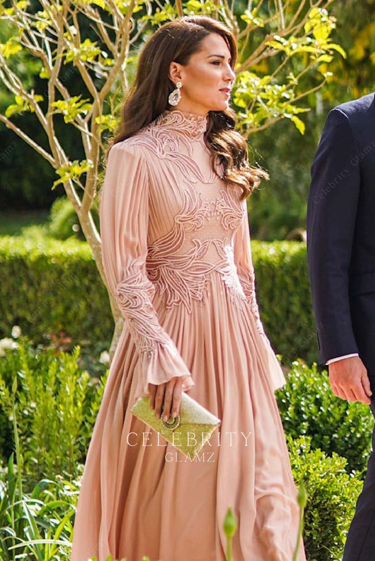 Kate lace long sleeve prom dress Jordan royal wedding 2023