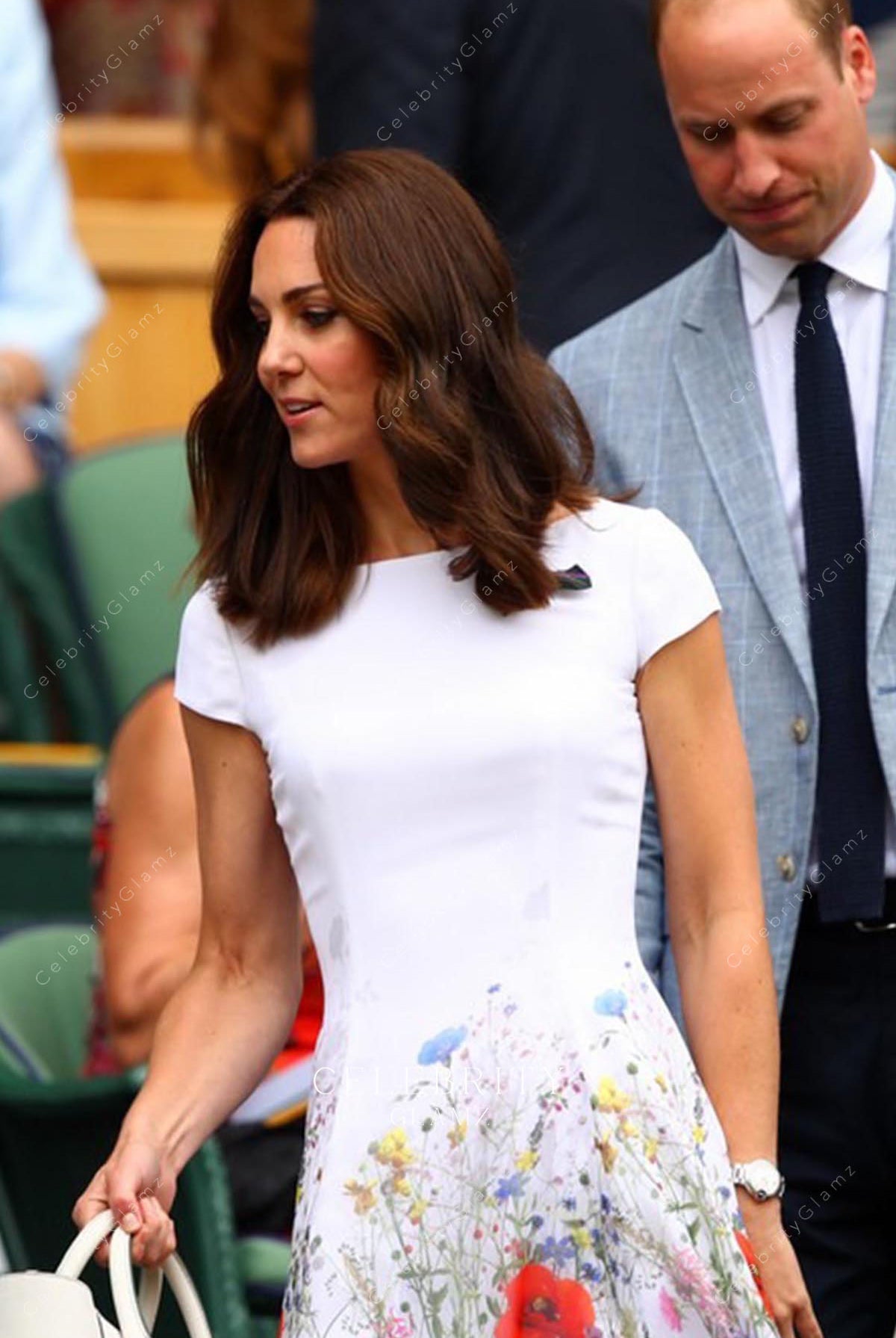 Kate Middleton 2017 Wimbeldon men's final Sabrina neck dress