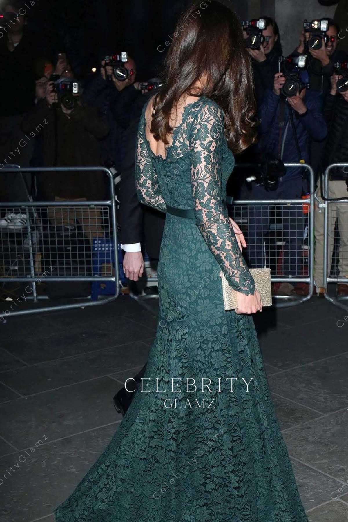 Kate Middleton v back celebrity dress