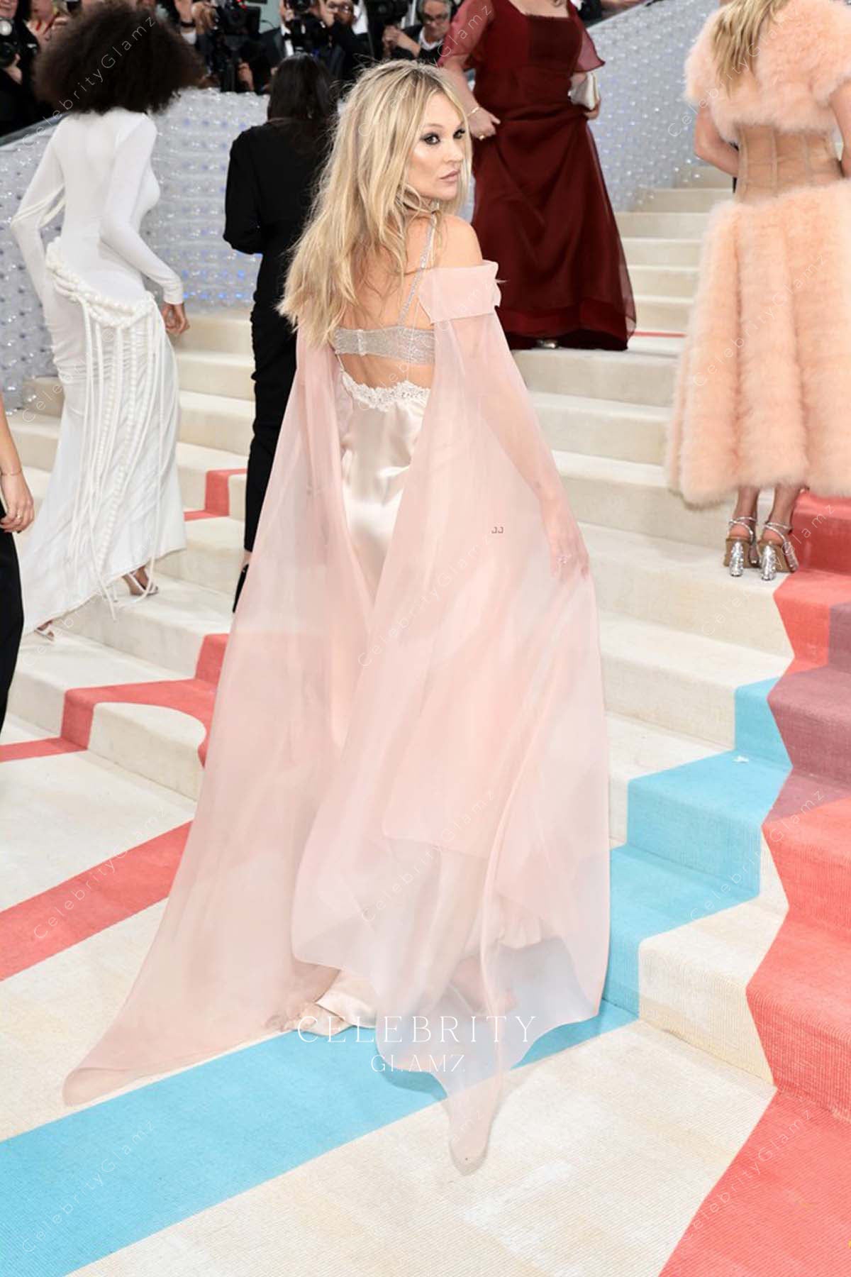 Kate Moss 2023 met gala open back long dress