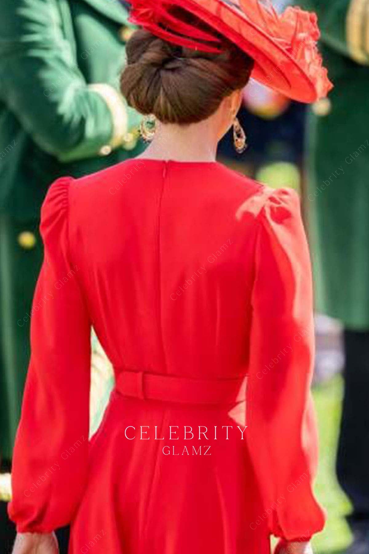 Kate Middleton red waistband royal royal ascot dress