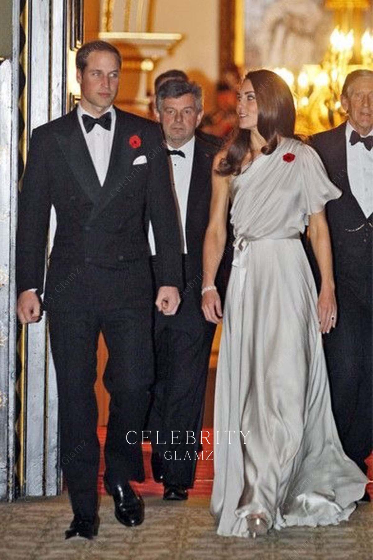 Kate satin a line evening dress NMA reception 2011