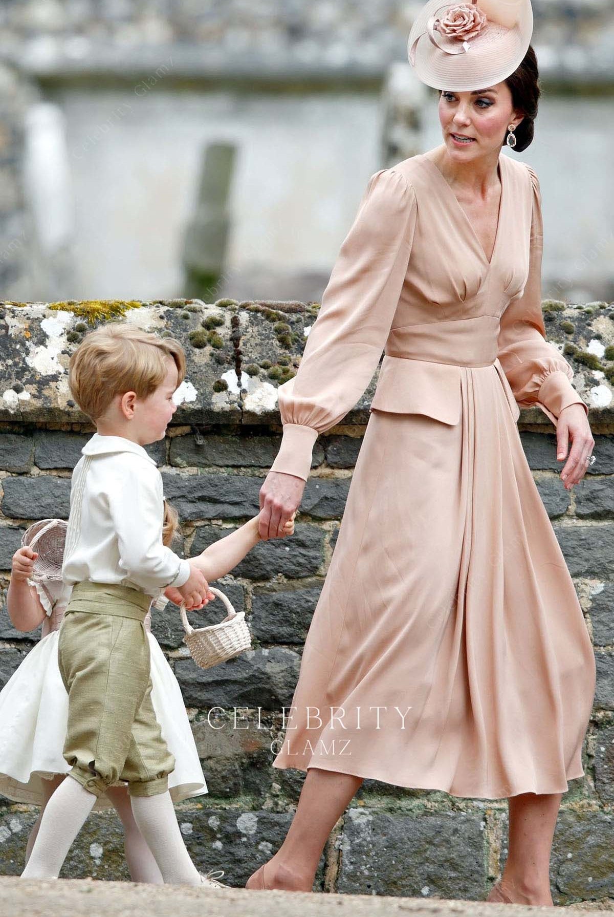 Kate tea length formal dress Pippa's wedding 2017