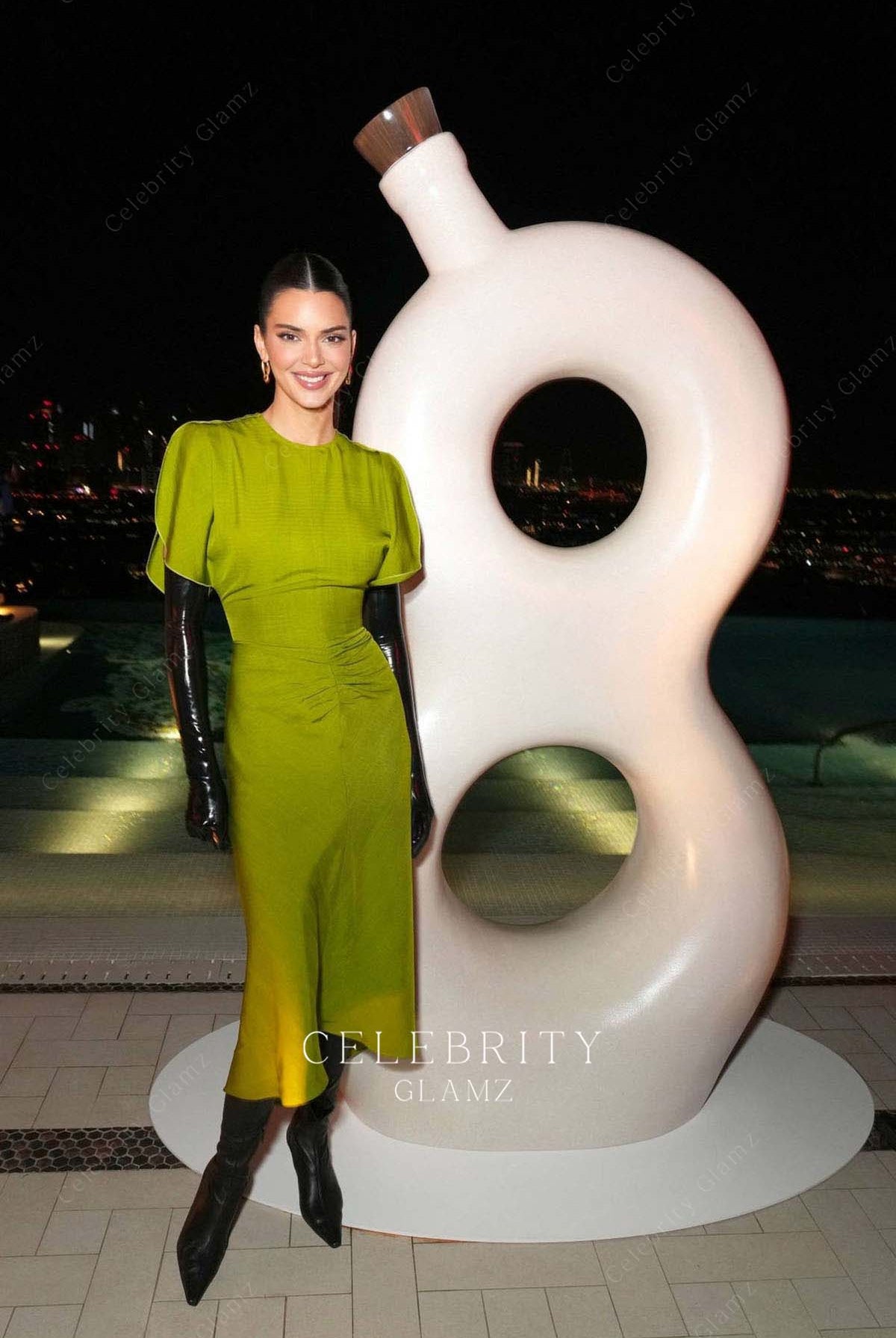 Kendall Jenner flutter sleeves dress hosts 818 tequila 2023
