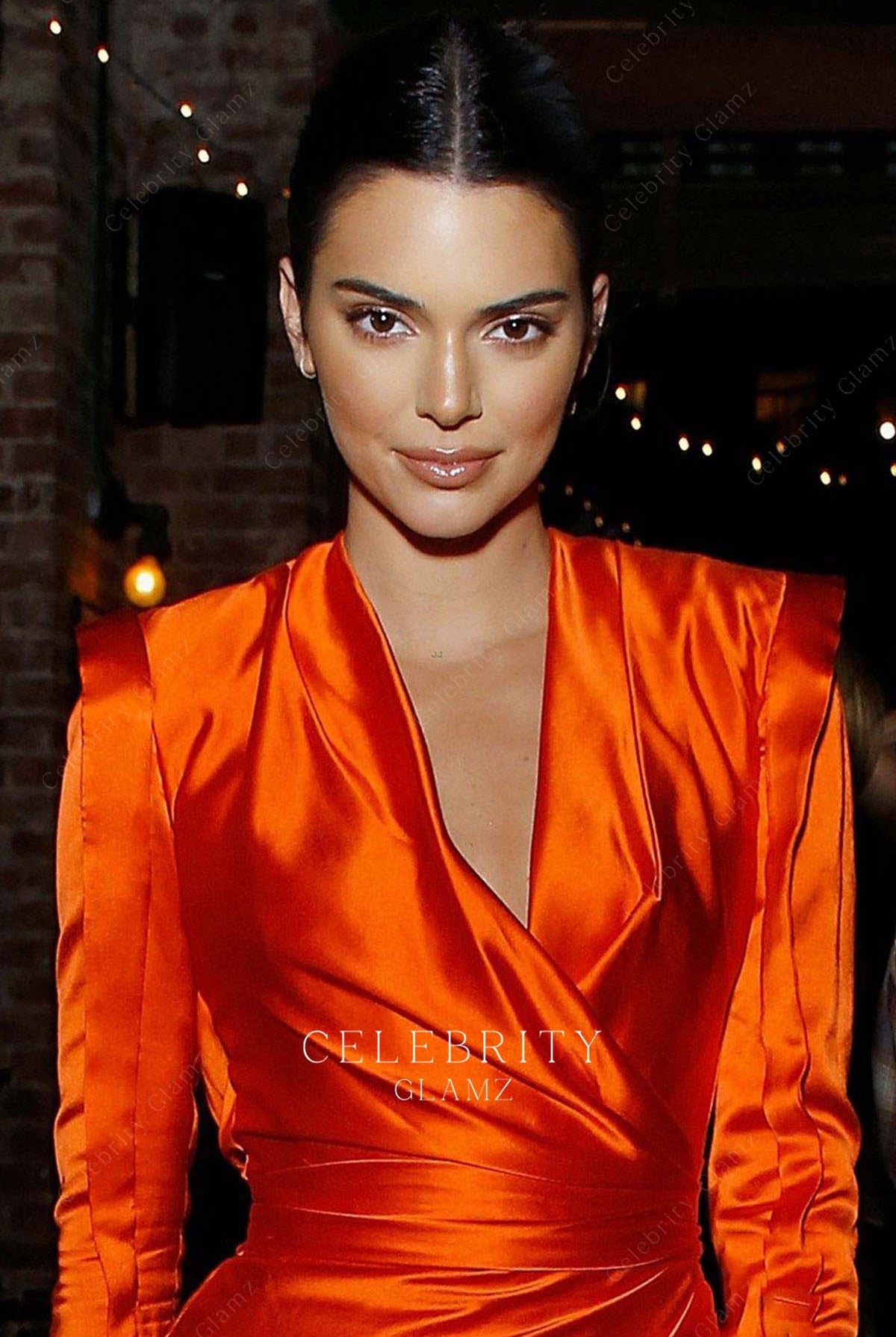 Kendall Jenner v neck dress chaos x love magazine party 2018