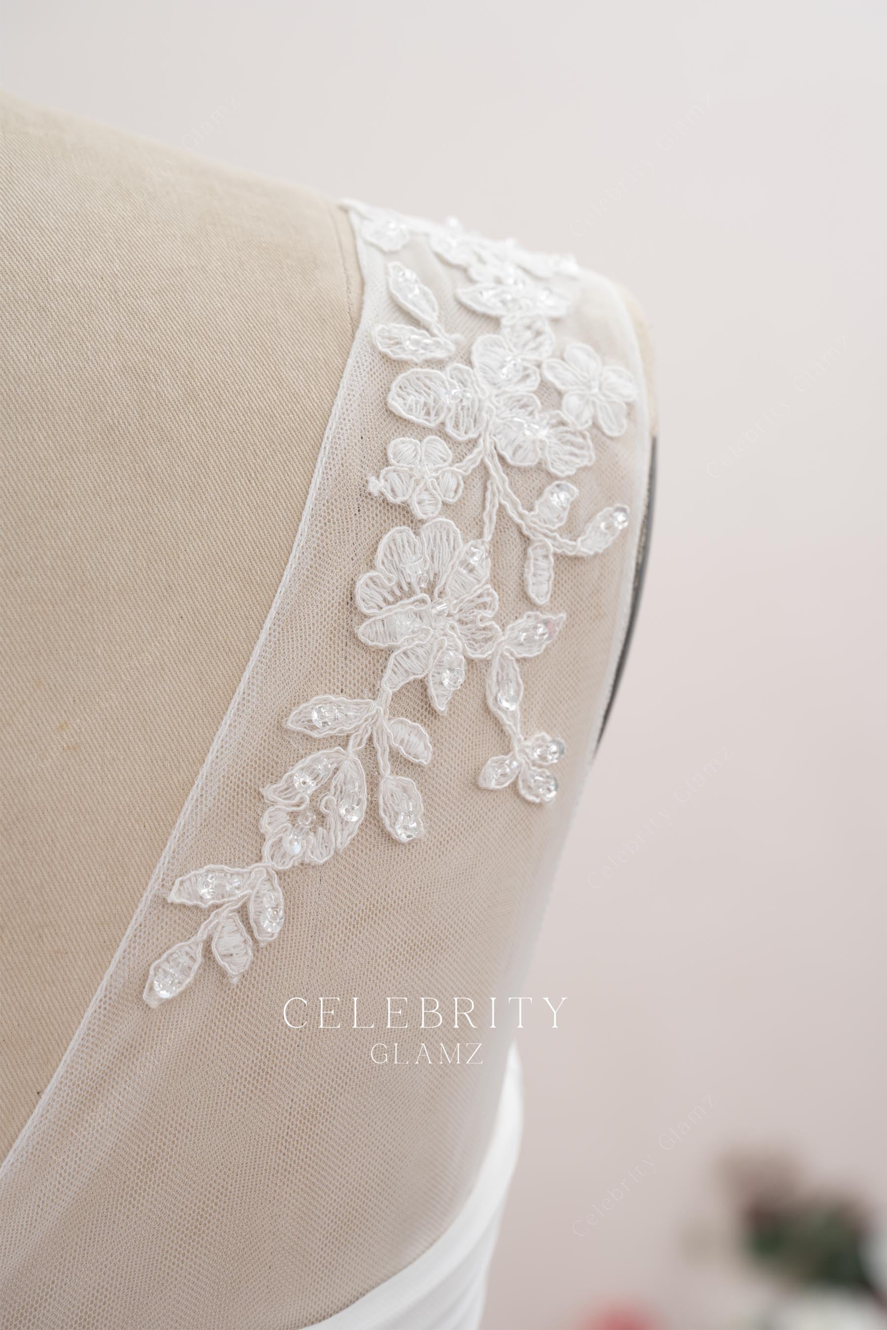 lace applique wedding dress