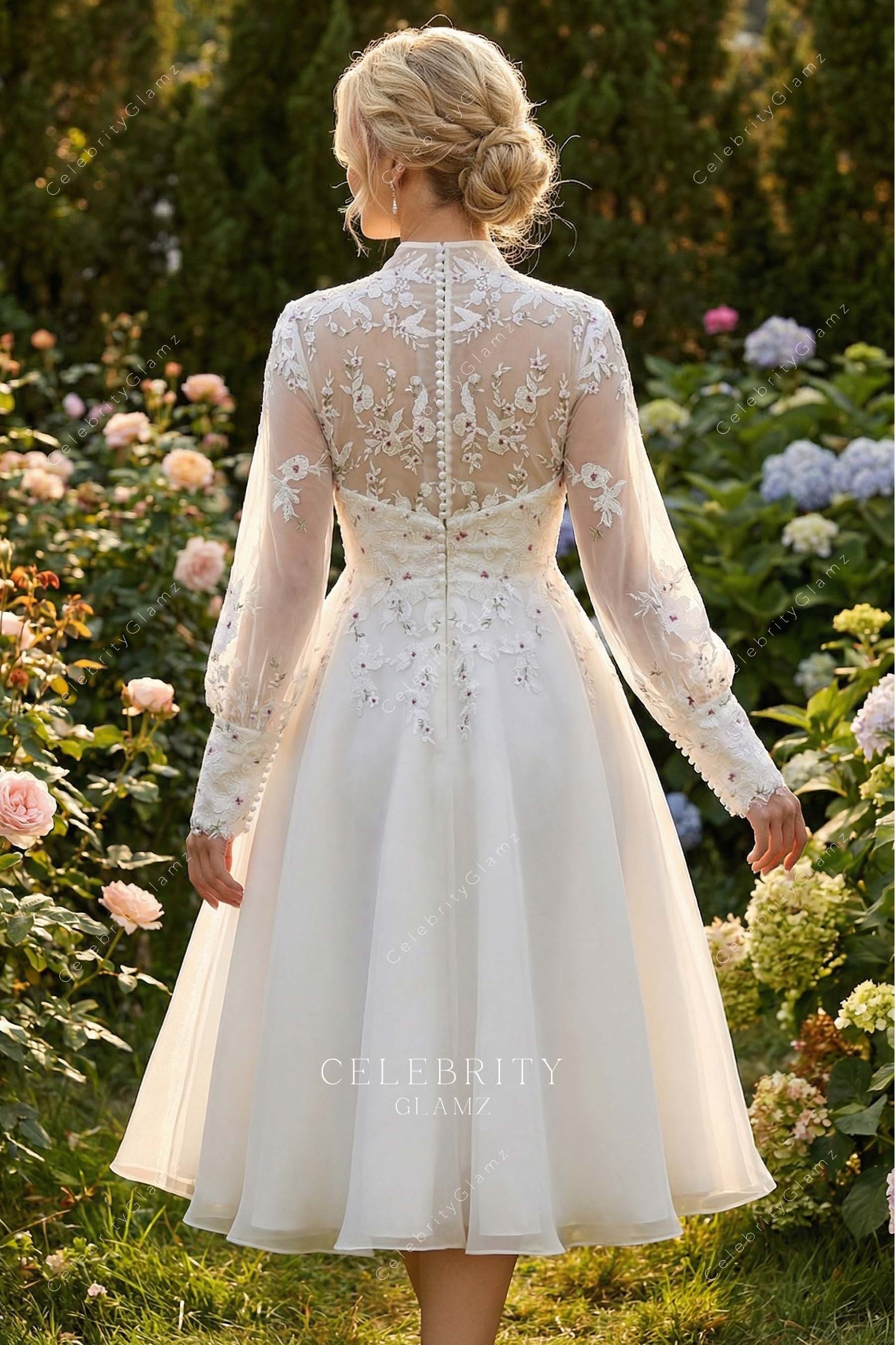 lace illusion back wedding dress