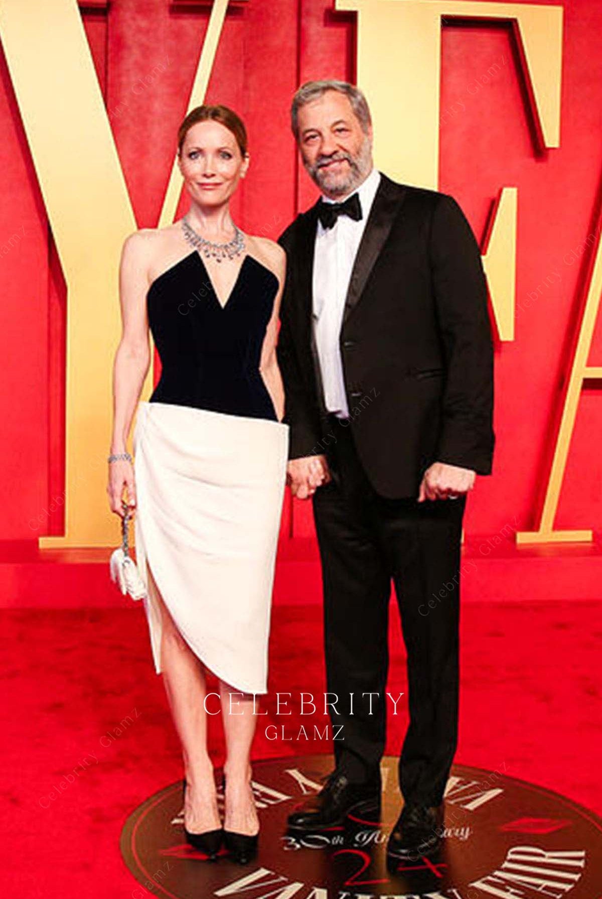 Leslie Mann two tone dress 2024 Oscars after party