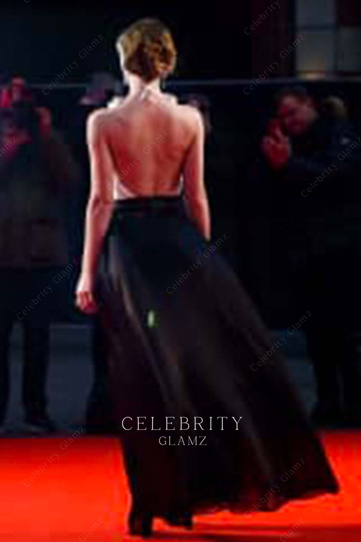 lily rose depp open back formal dress london film fetival 2019