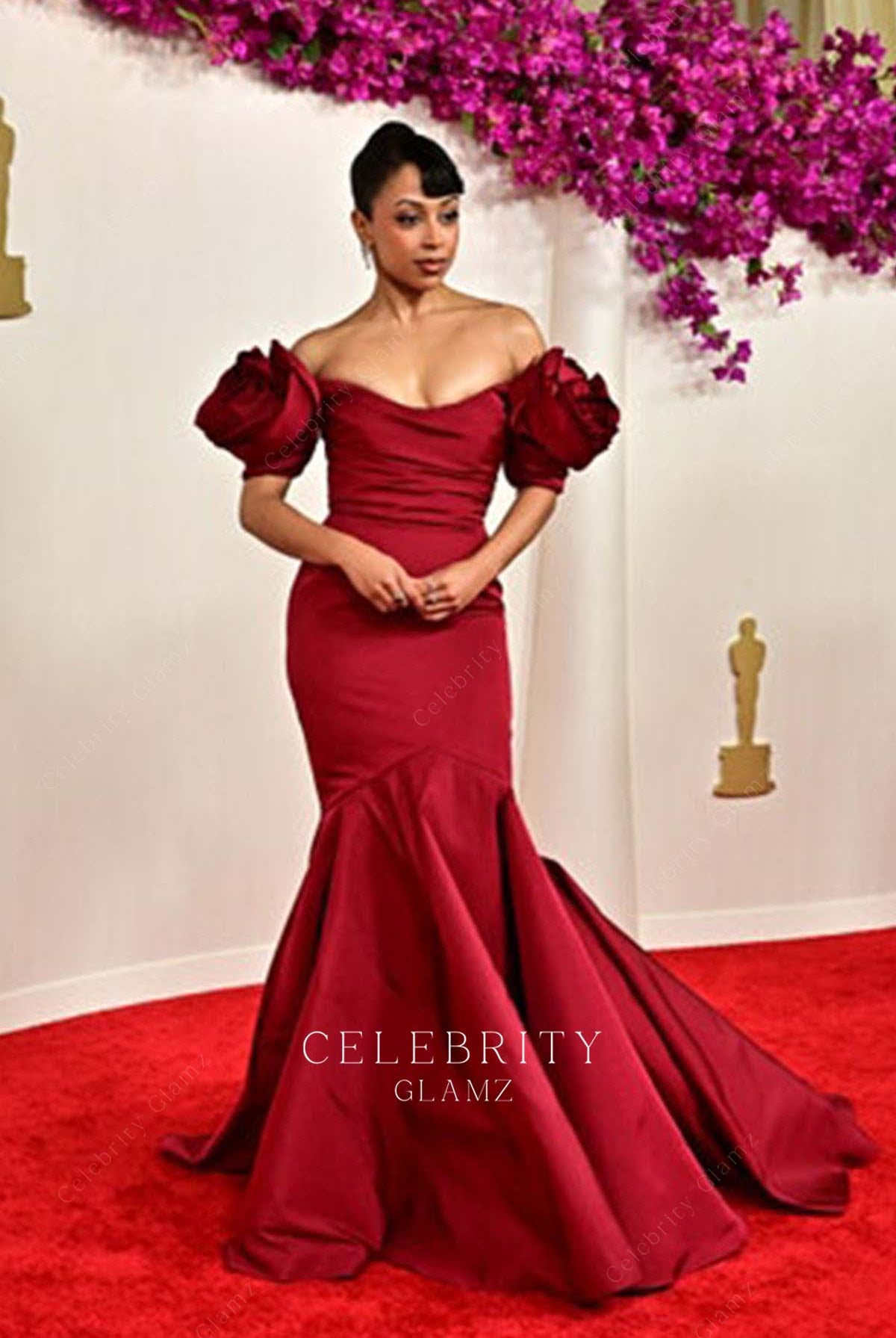 Liza Koshy off shoulder prom dress 2024 Oscars