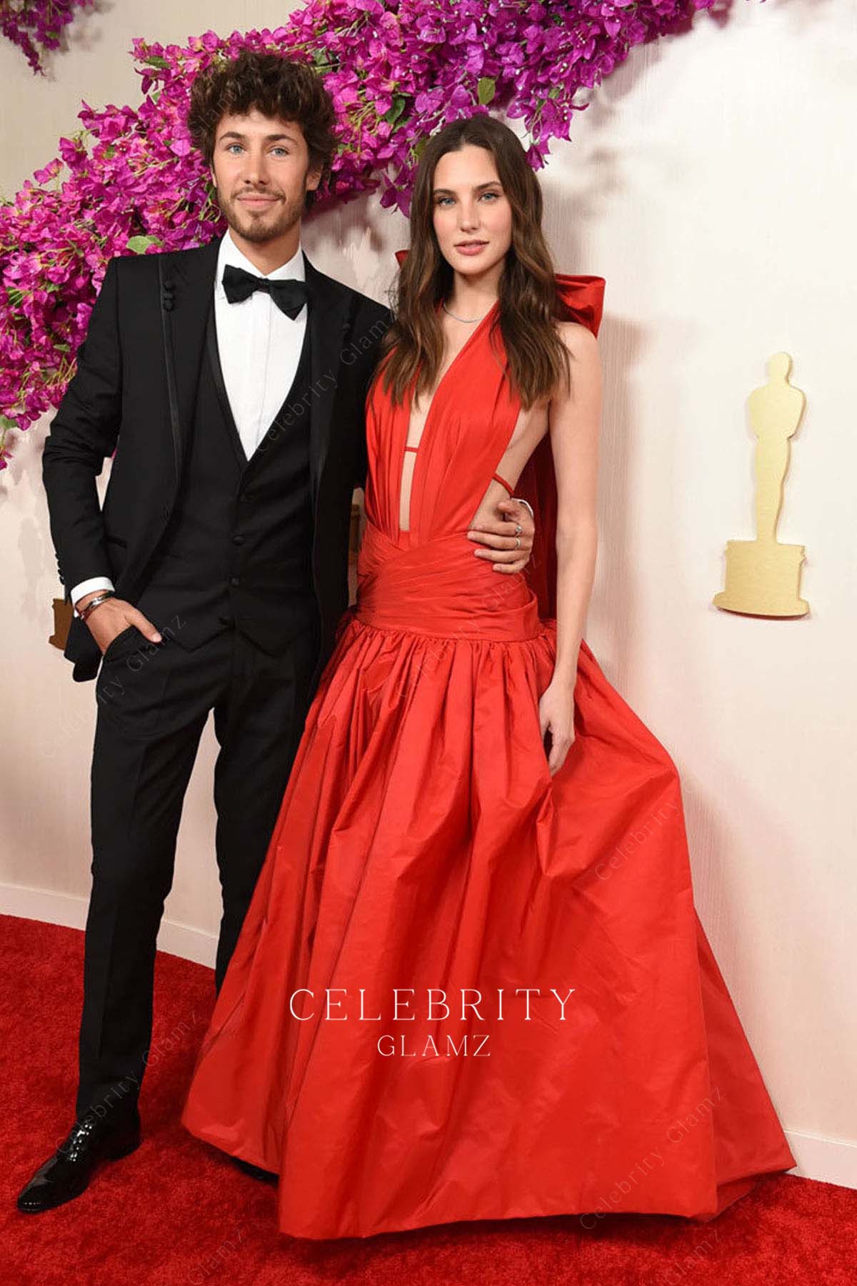 Macarena Achaga a line dress 2024 Oscars red carpet