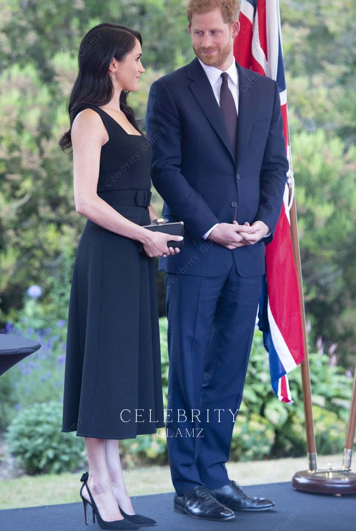 Meghan Markle a line formal dress Sentebale Isps Handa polo cup 2018