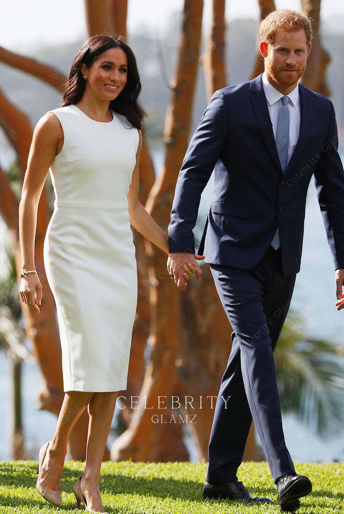 Meghan Markle fitted bodice prom dress day one visit Australia 2018