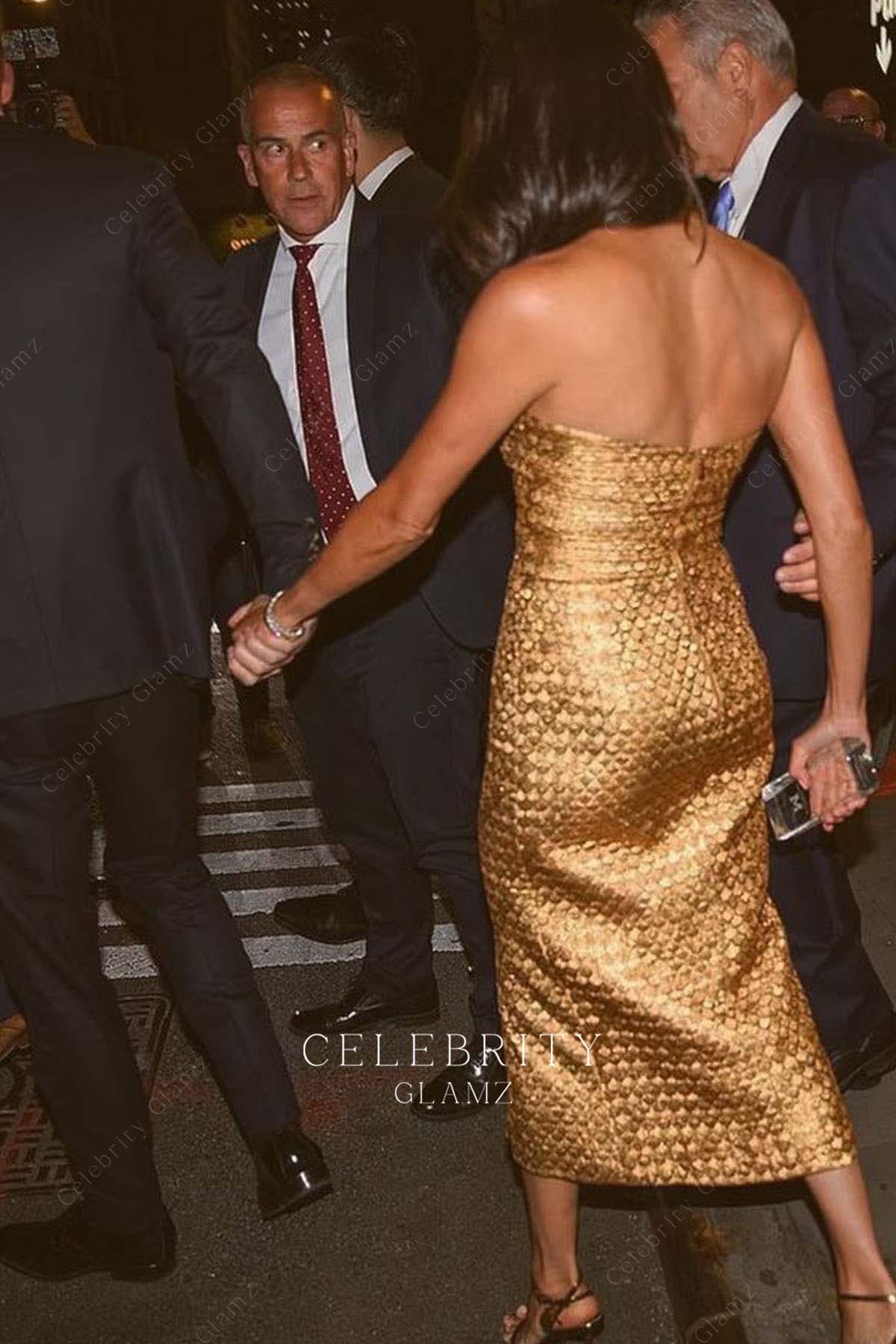 Meghan Markle jacquard open back prom dress MS foundation award 2023