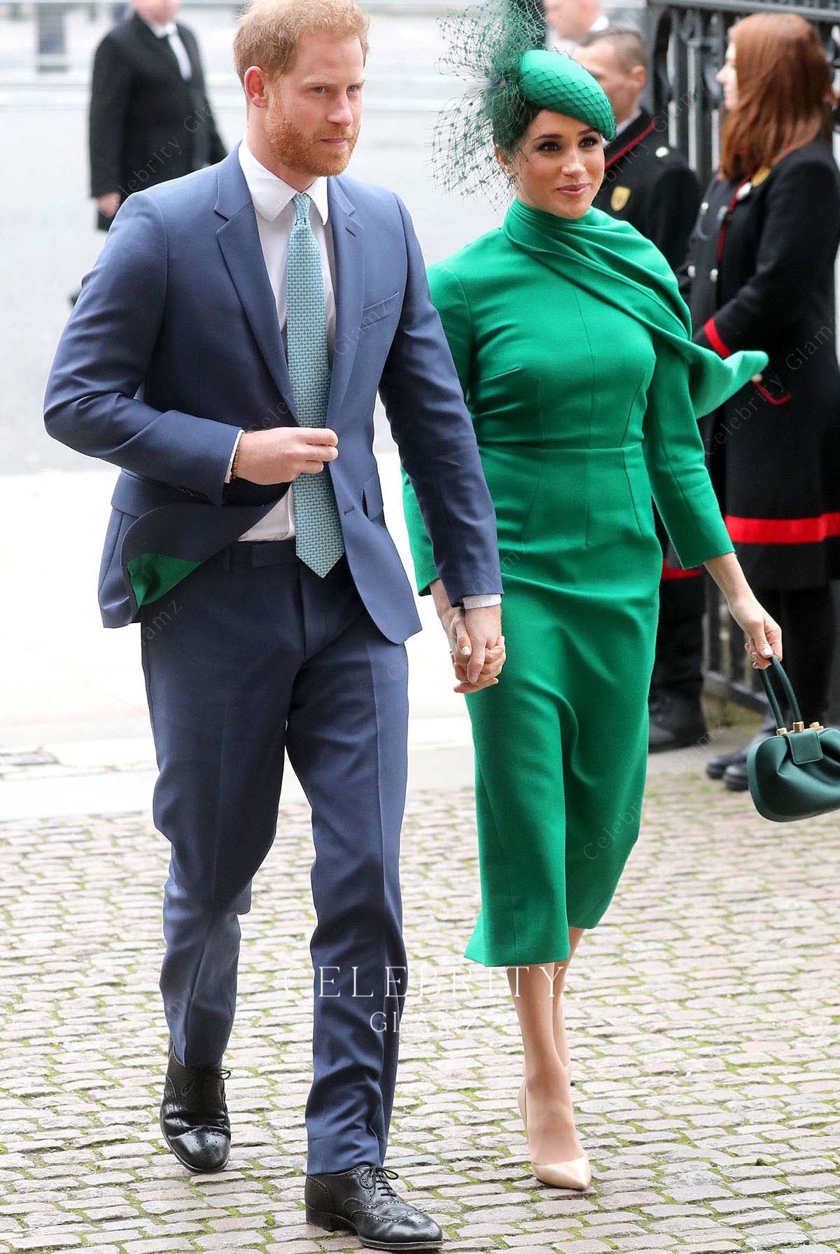 Meghan Markle long sleeves formal prom dress Westminster abbey commonwealth service 2020
