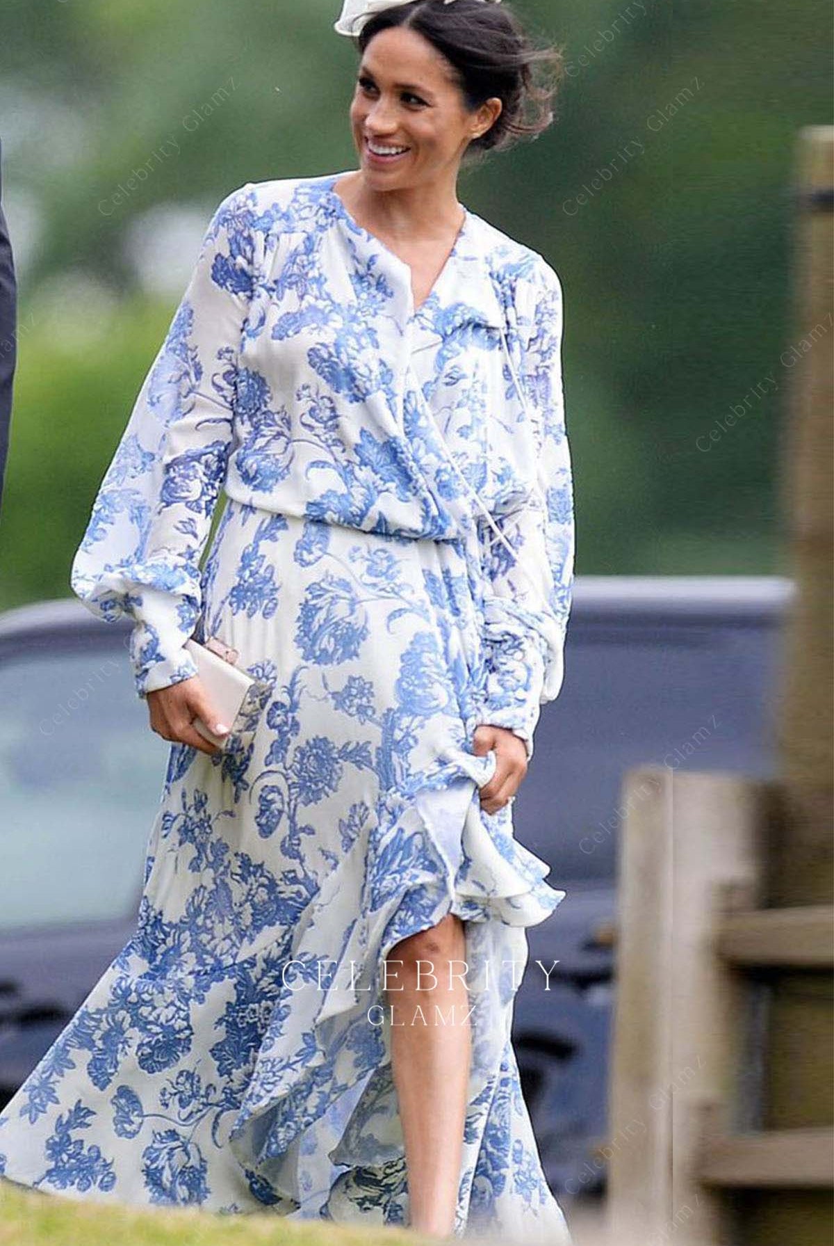 Meghan Markle long sleeves prom dress first British wedding as royal 2018
