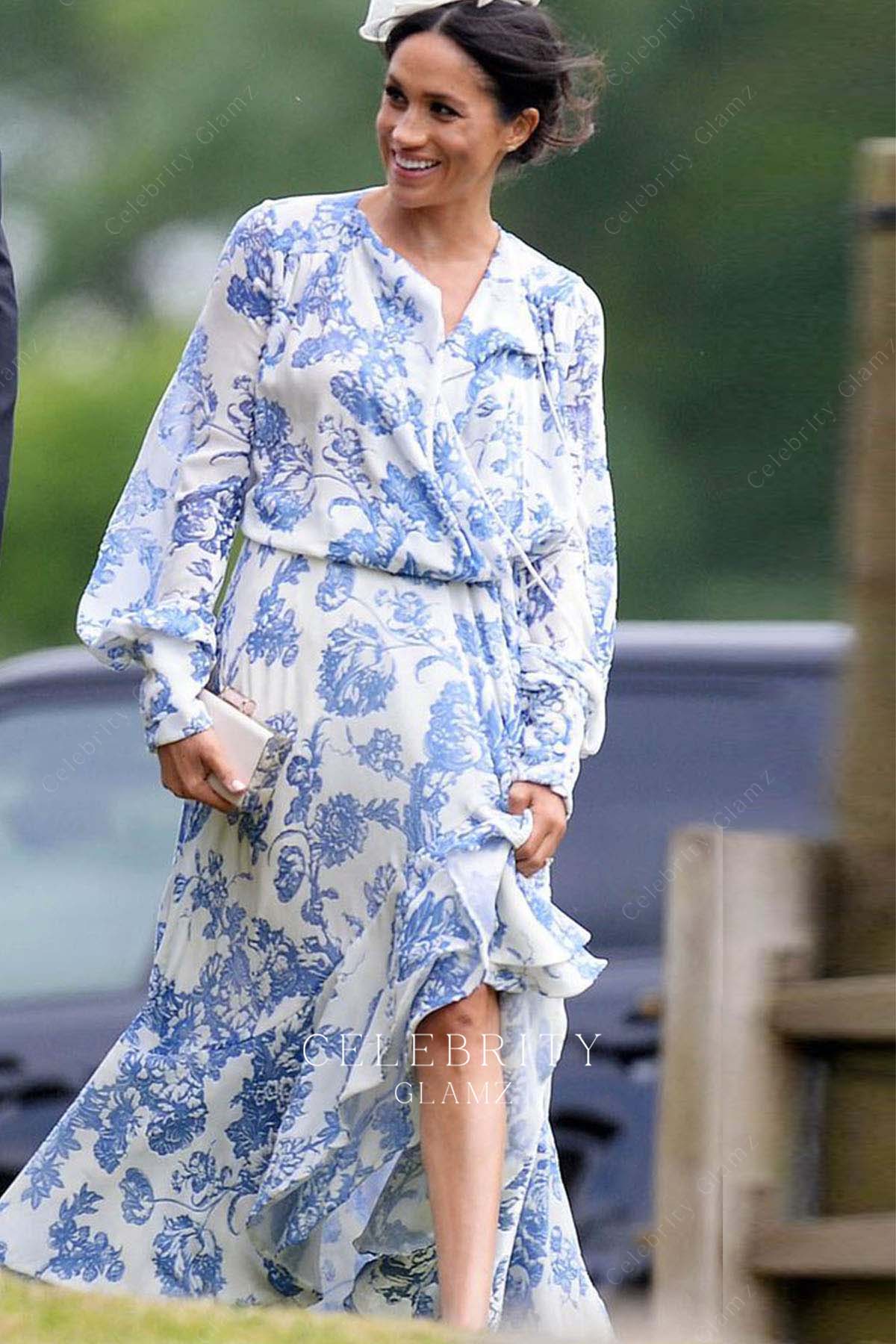 Meghan Markle long sleeves prom dress first British wedding as royal 2018