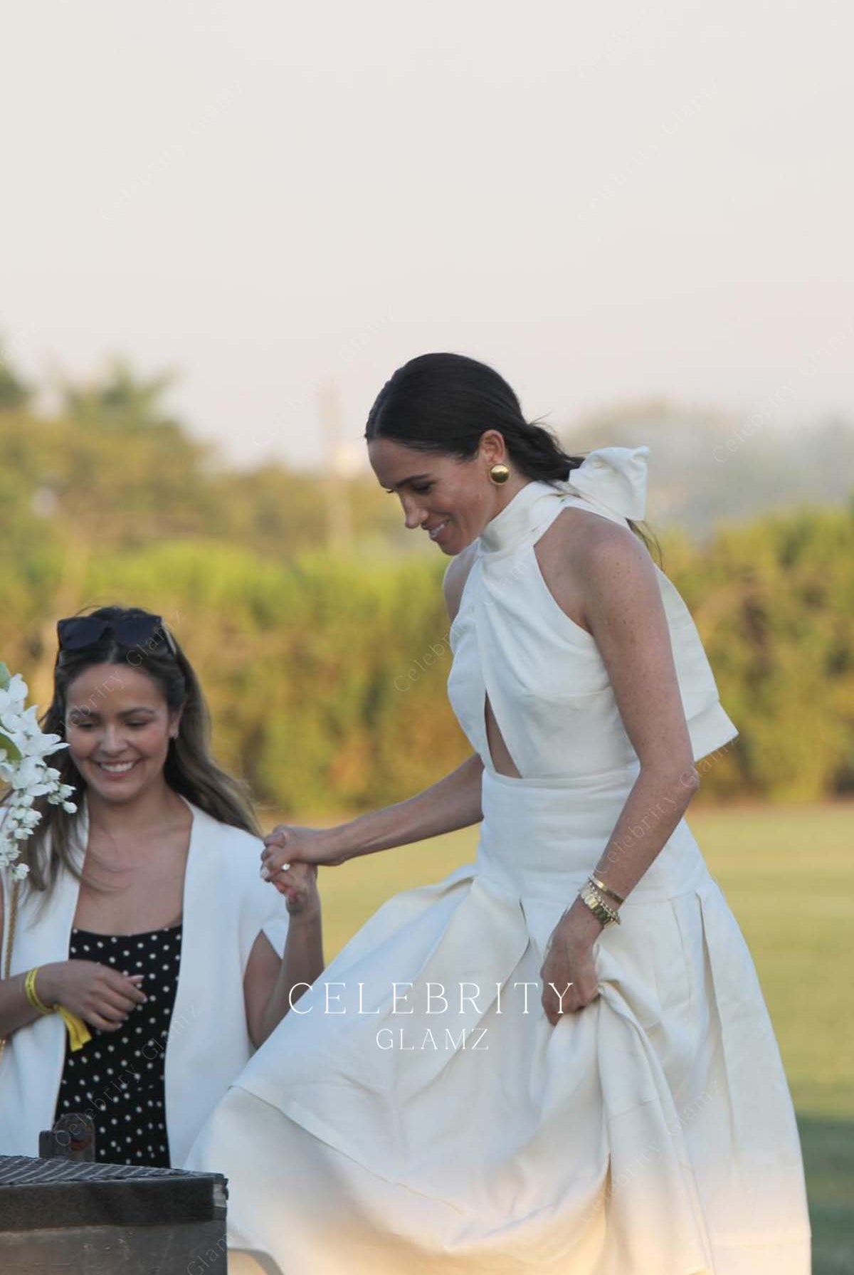 Meghan Markle Halter Neck Polo Tournament 2024 Dress