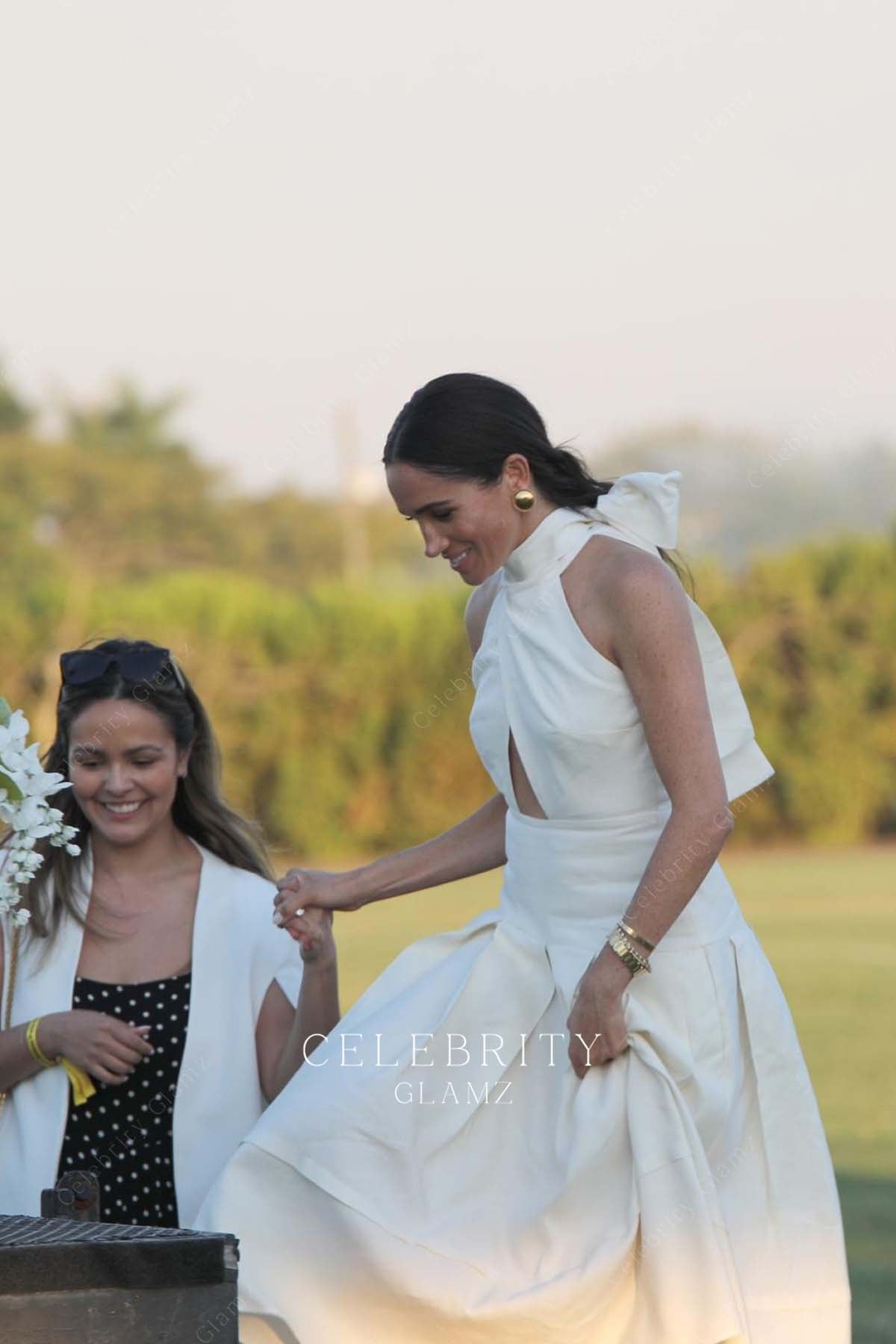 Meghan Markle Halter Neck Polo Tournament 2024 Dress