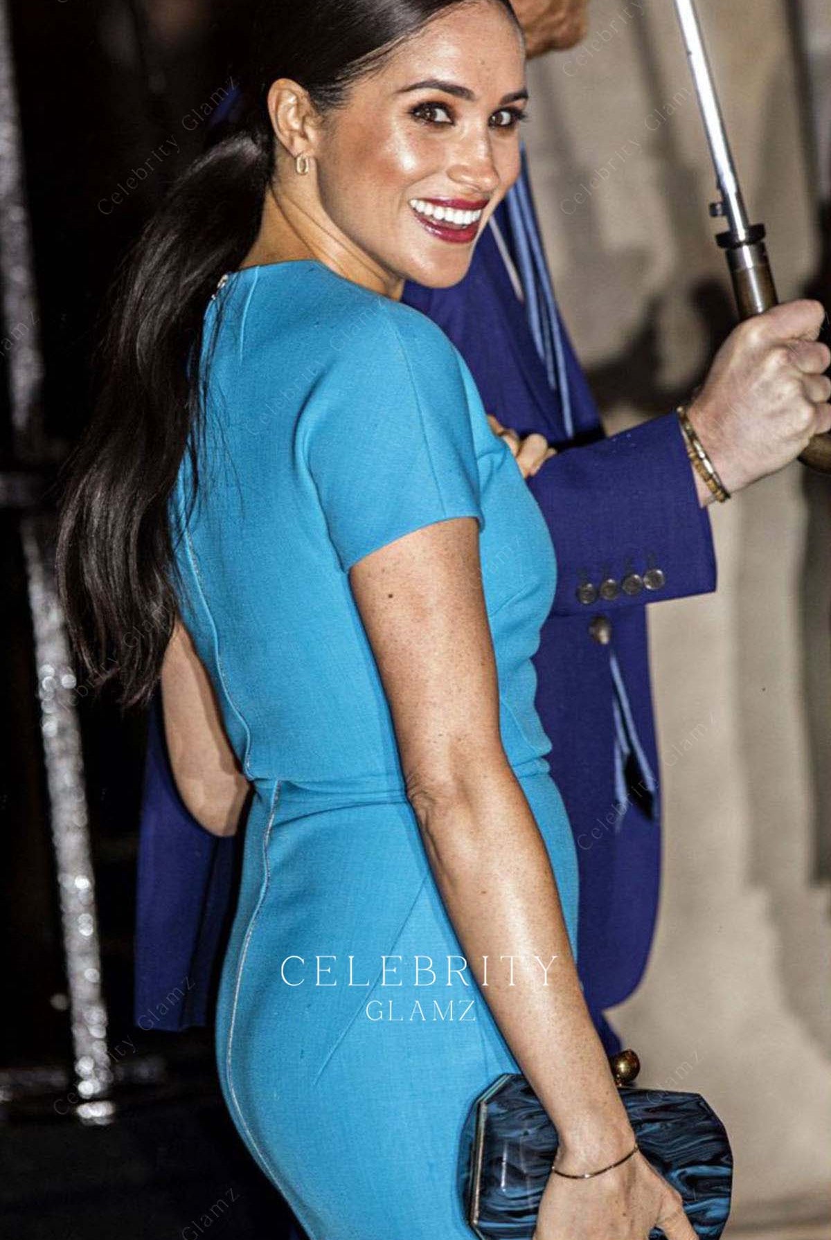 Meghan Markle short sleeves formal dress Endeavour awards 2020