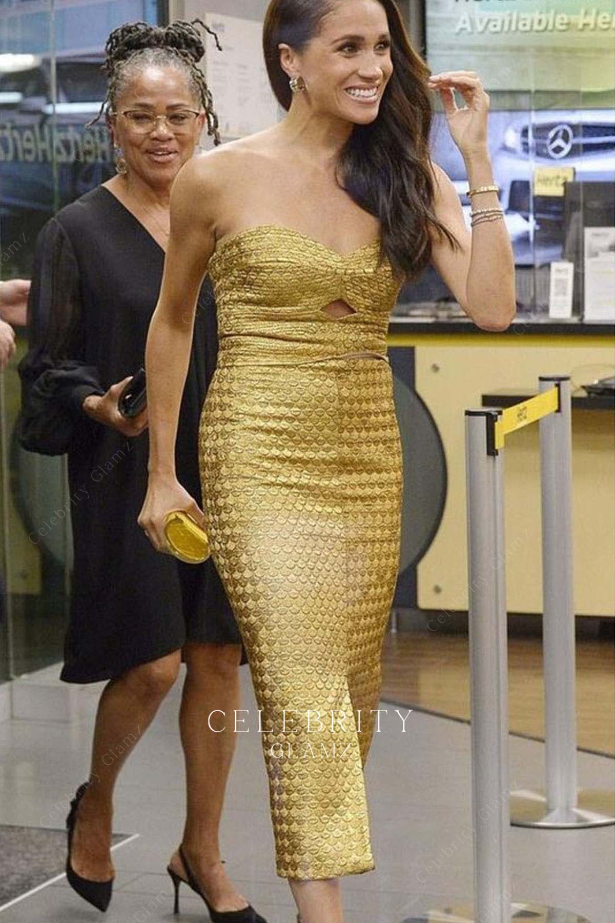 Meghan Markle strapless prom dress MS foundation award 2023