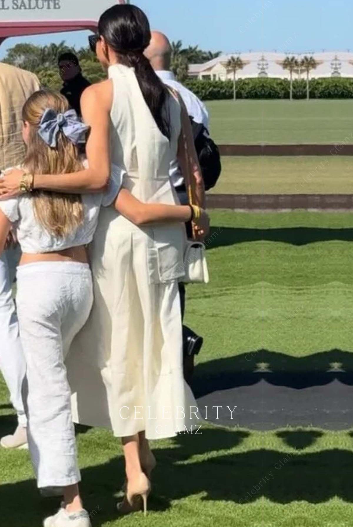 Meghan Tea Length Formal Dress Polo Tournament 2024