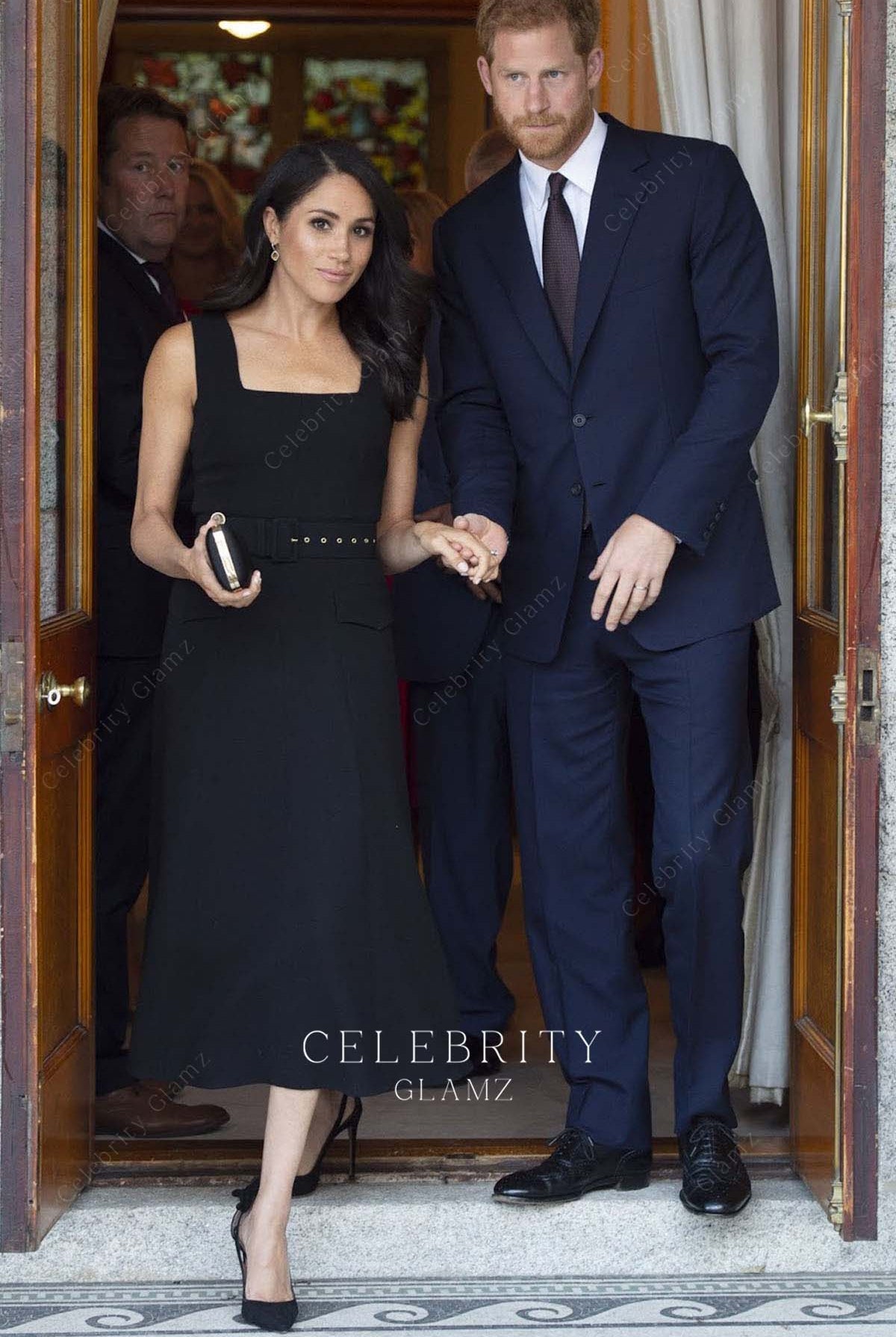 Meghan Markle tea length formal dress Sentebale Isps Handa polo cup 2018