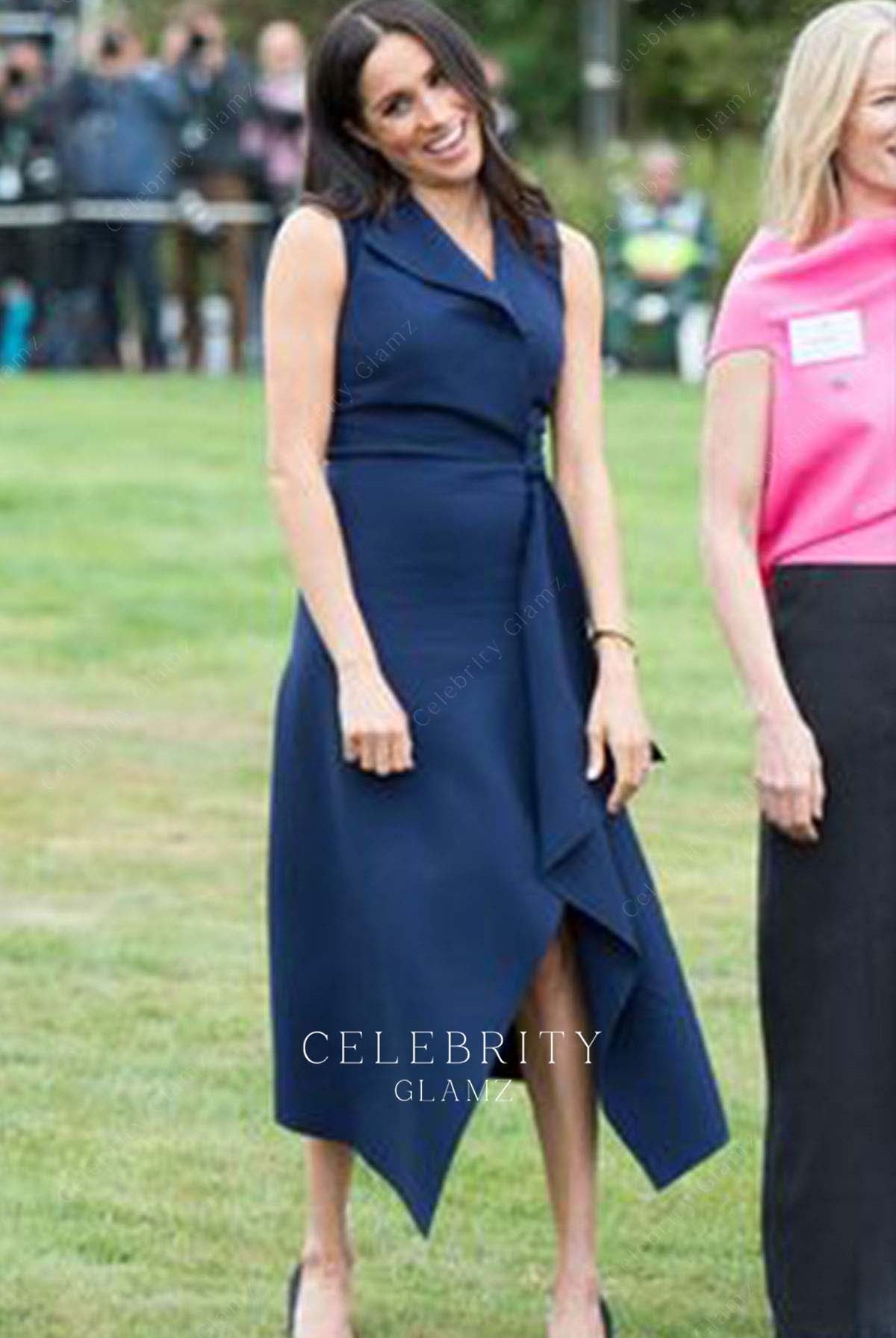 Meghan Markle unique a line prom dress tour Australia 2018