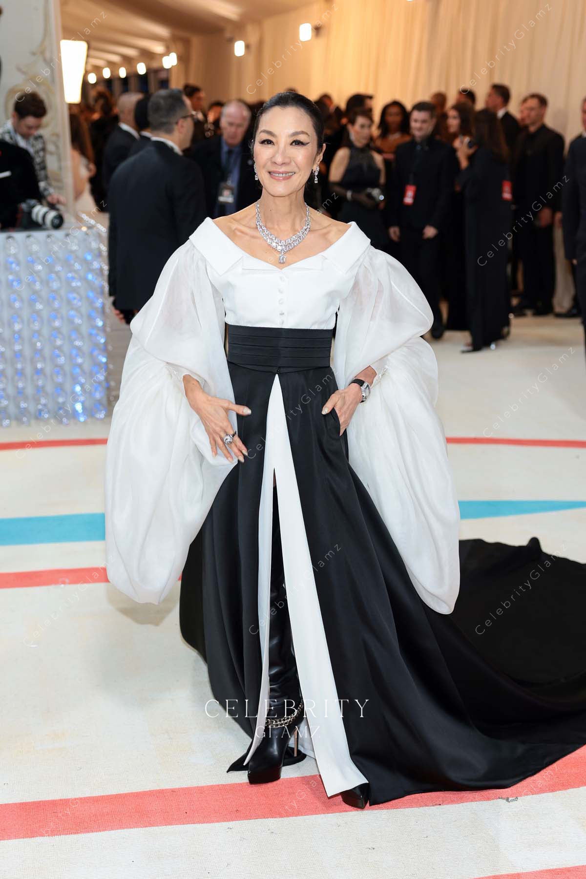 Michelle Yeoh off shoulder met gala 2023 dress