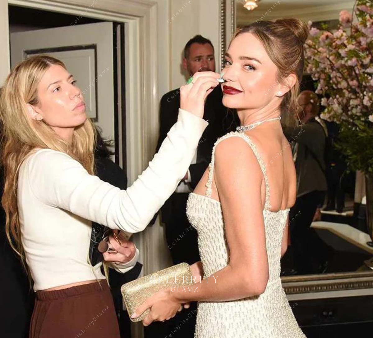 Miranda Kerr beading straps met gala dress 2023