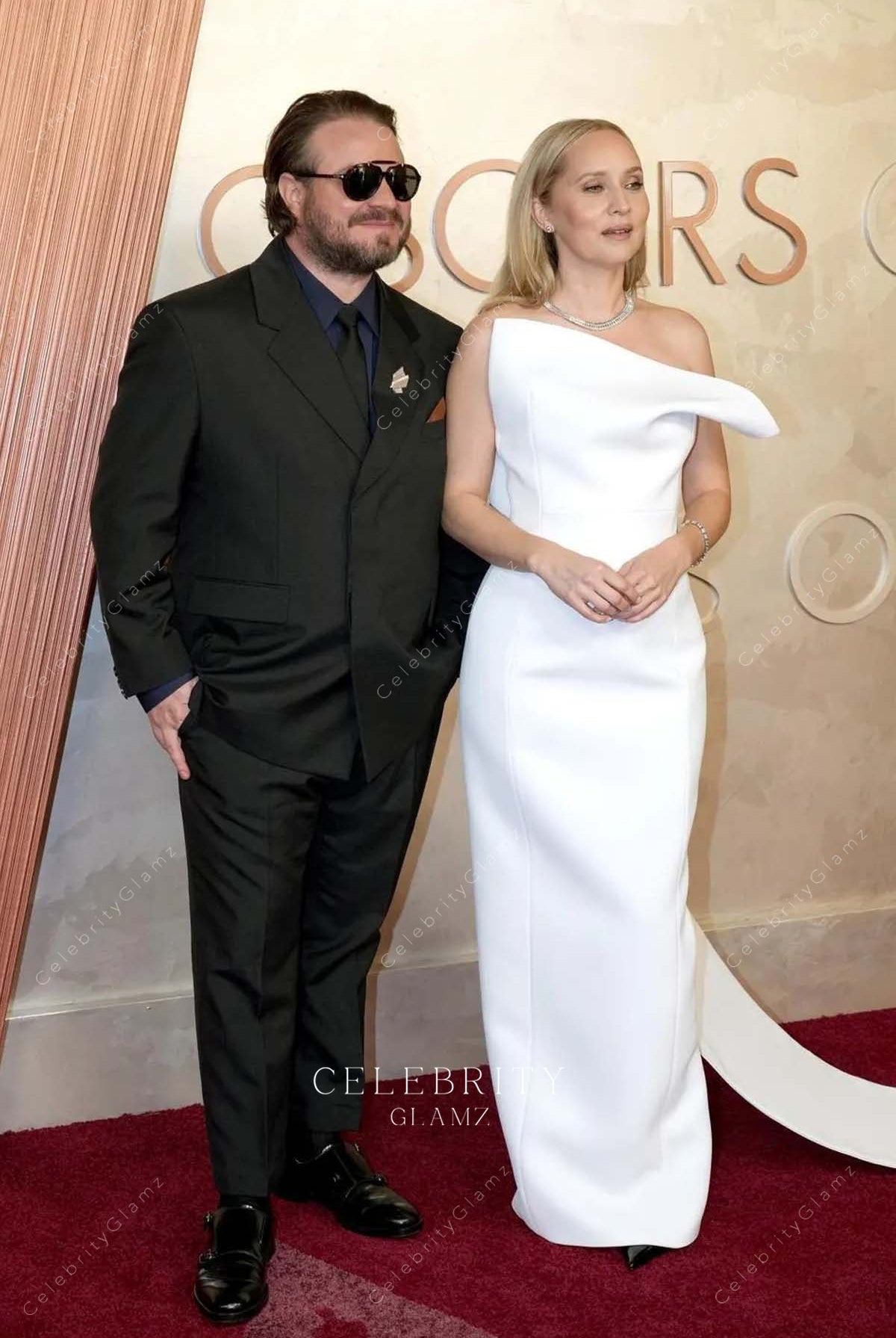 Mona Fastvold sheath 2025 Oscars red carpet formal dress