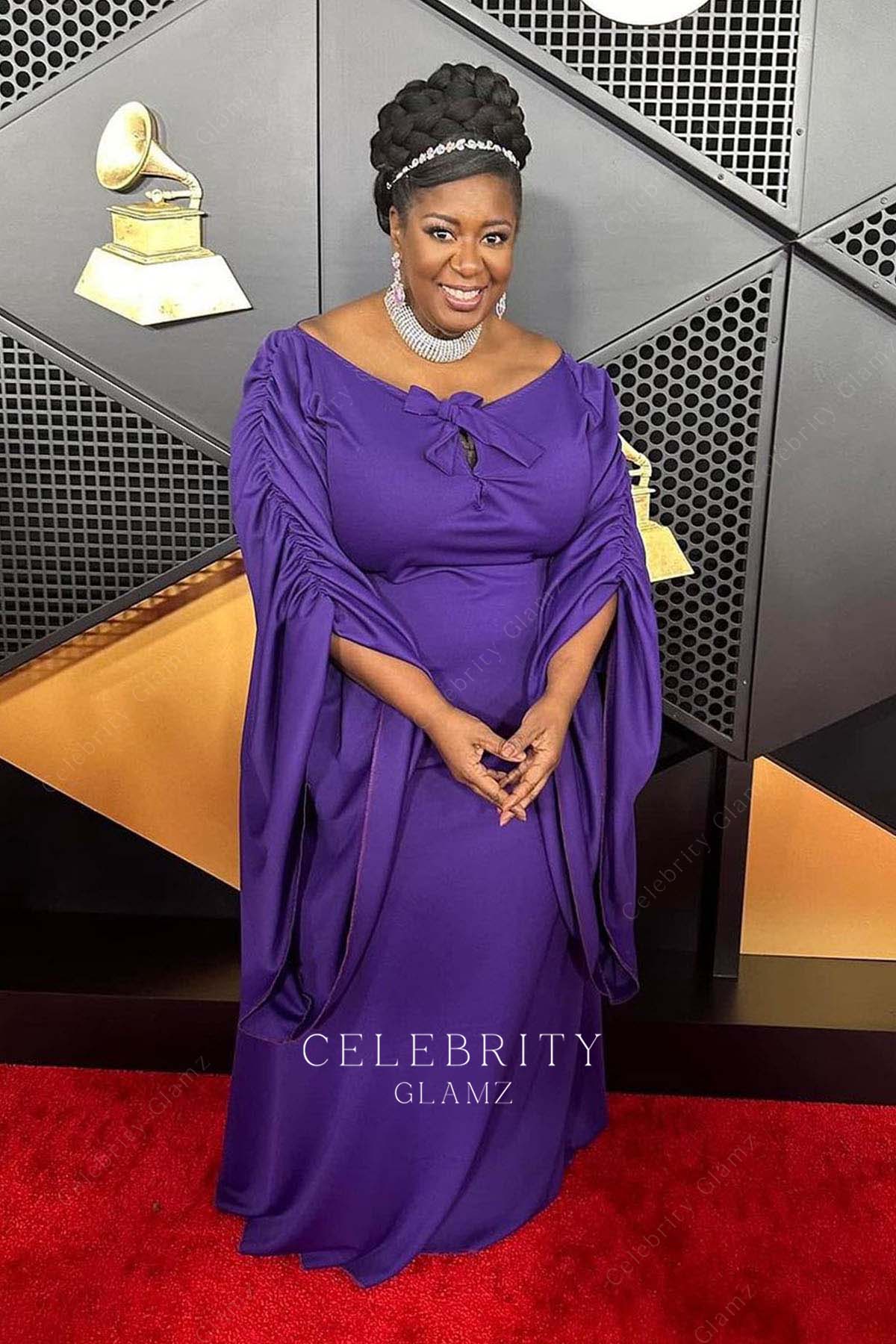 Natasha Yvette williams regency prom dress Grammys red carpet 2024