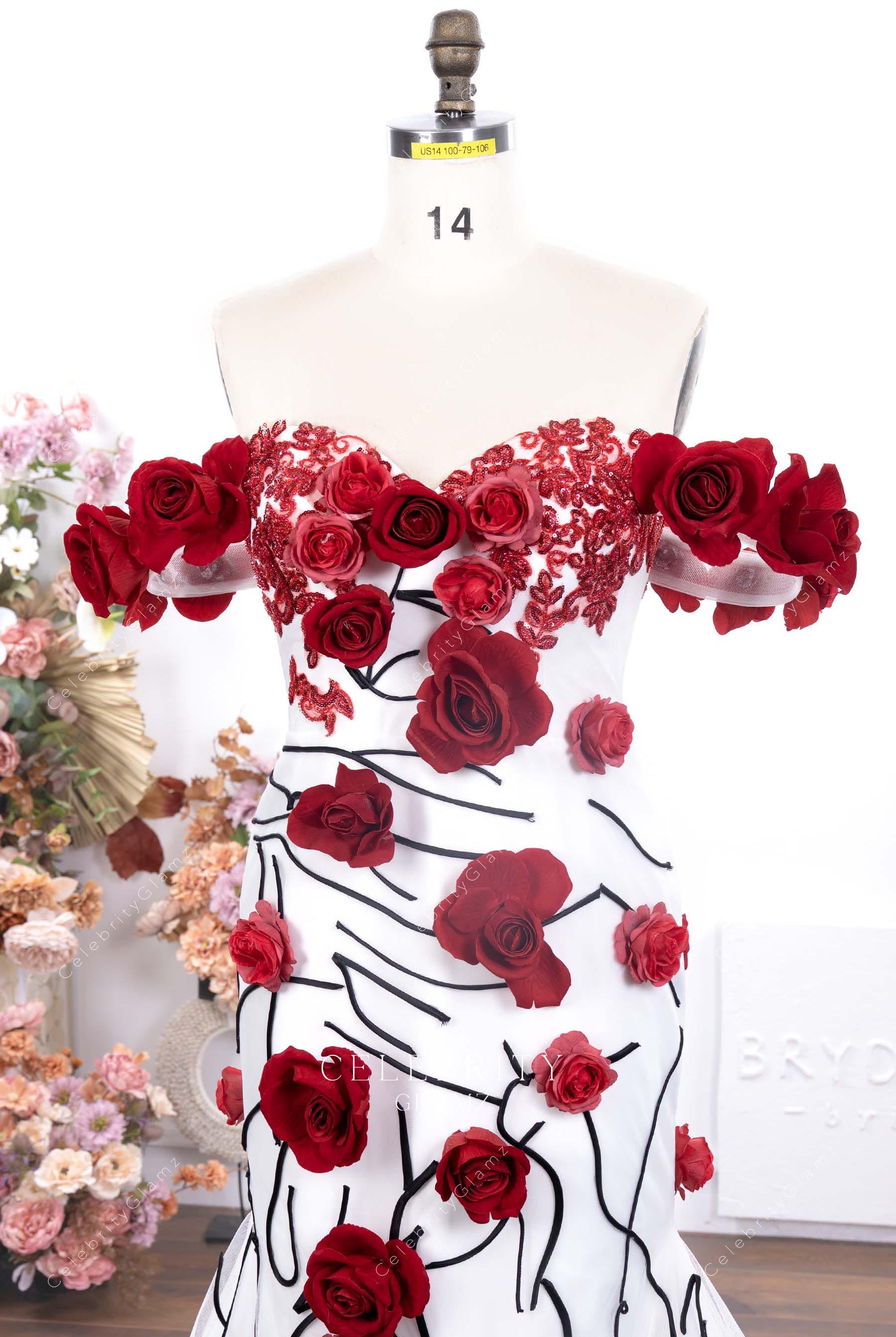 off shoulder sweetheart wedding dress