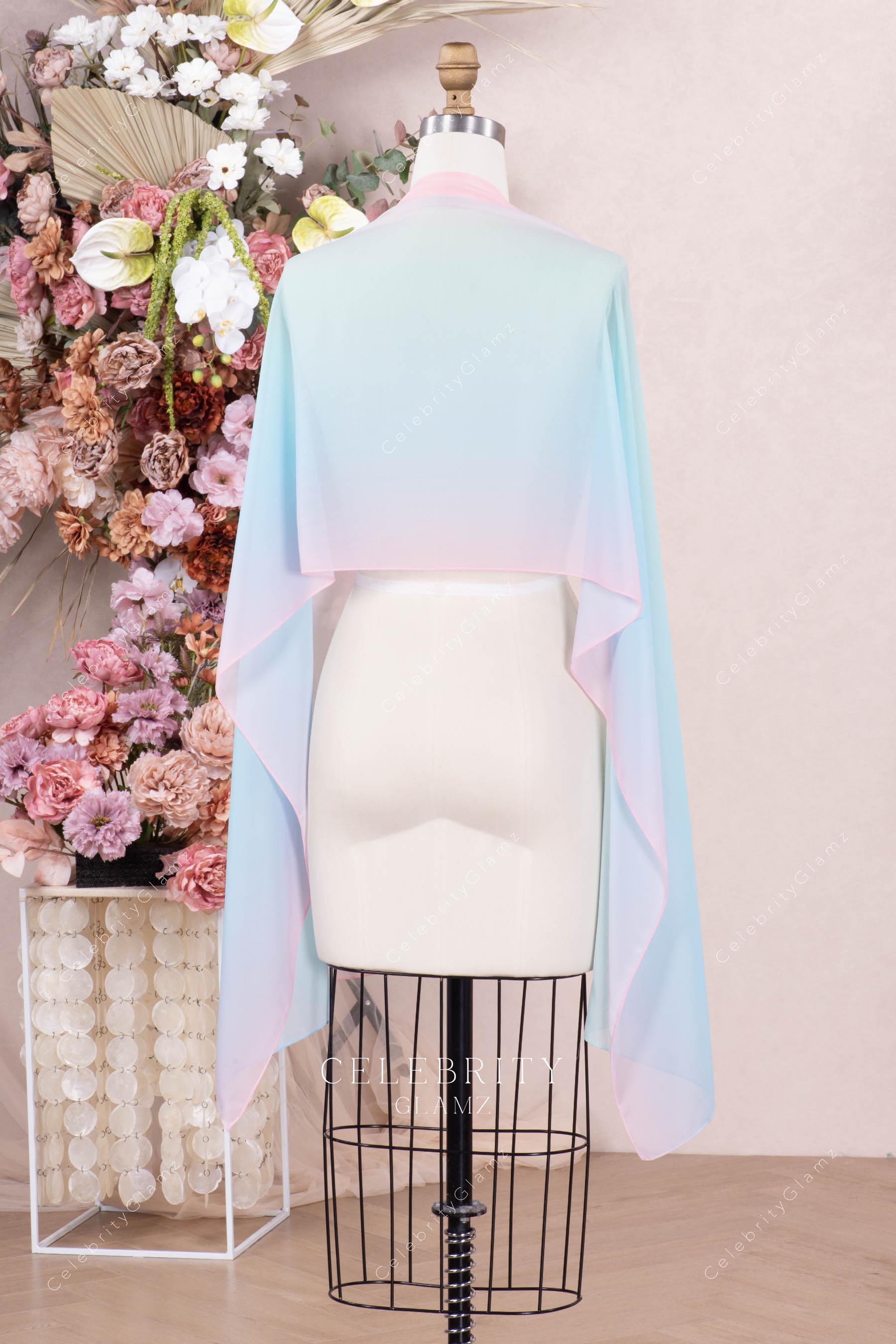 ombre long party shawl