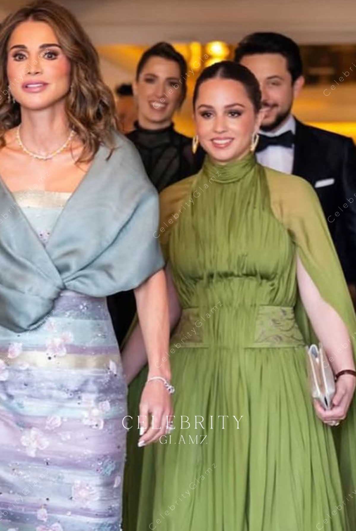 Princess Iman high neck formal dress jeff Bezos wedding 2025