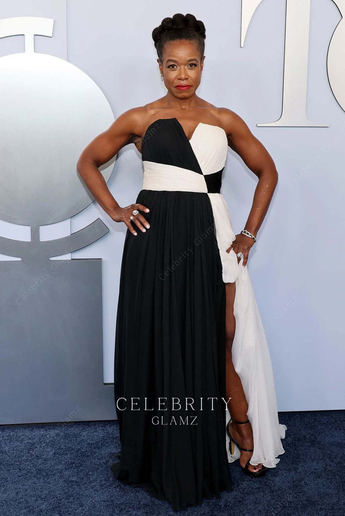 Quincy Tyler Bernstine high slit prom dress 2024 tony awards