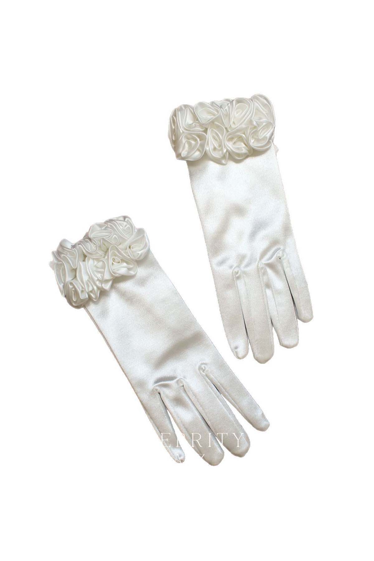 romantic flower wedding gloves