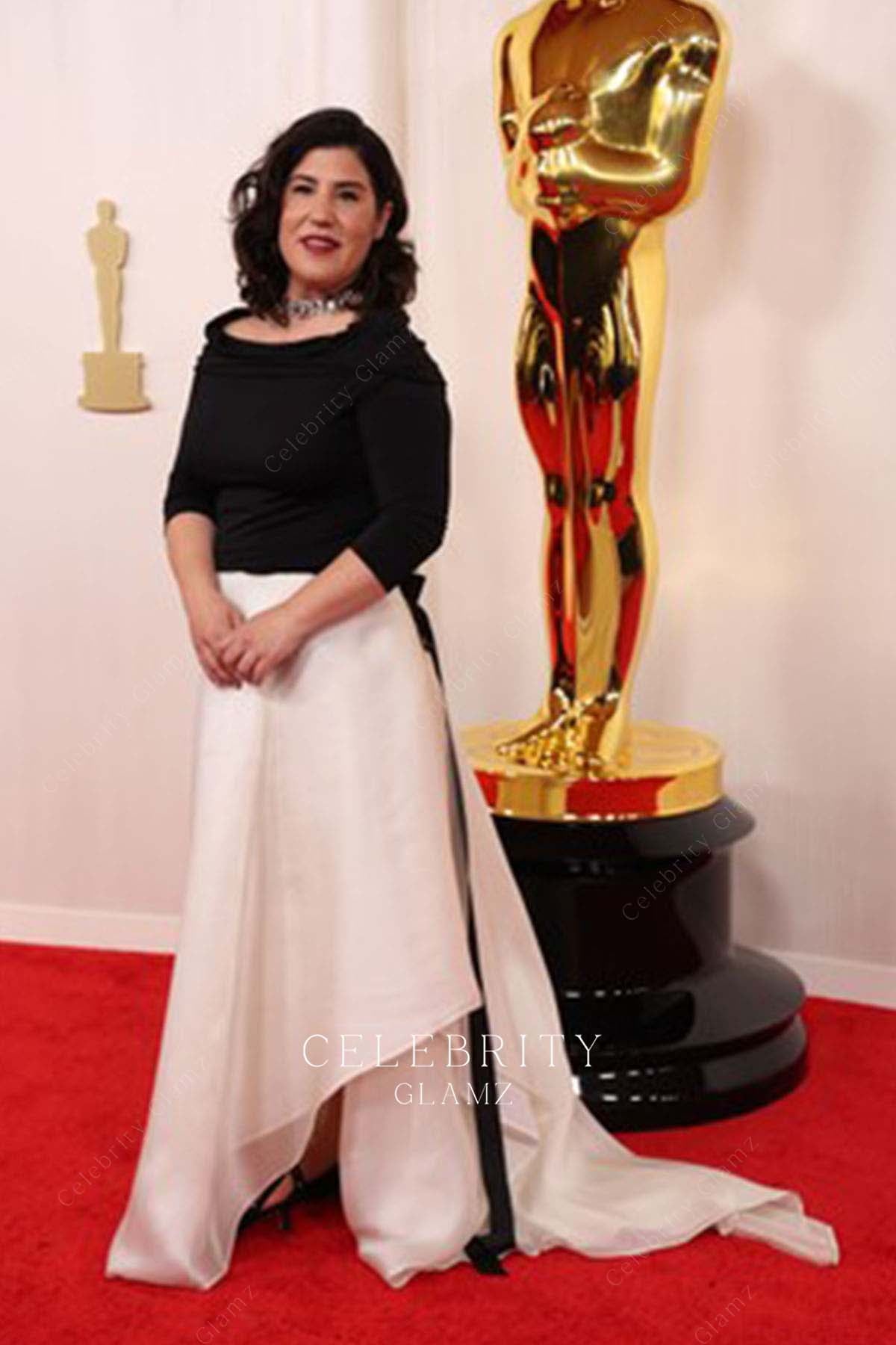 Sandra Tapia a line prom dress 2024 Oscars red carpet