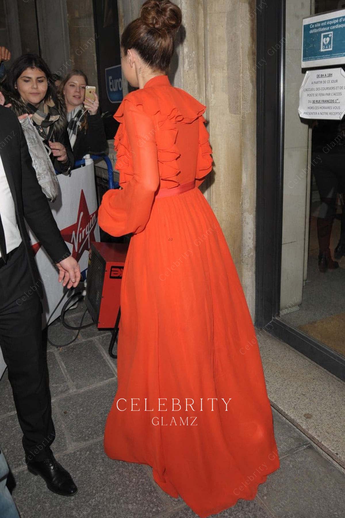 Selena Gomez a line dress 2016 virgin radio station