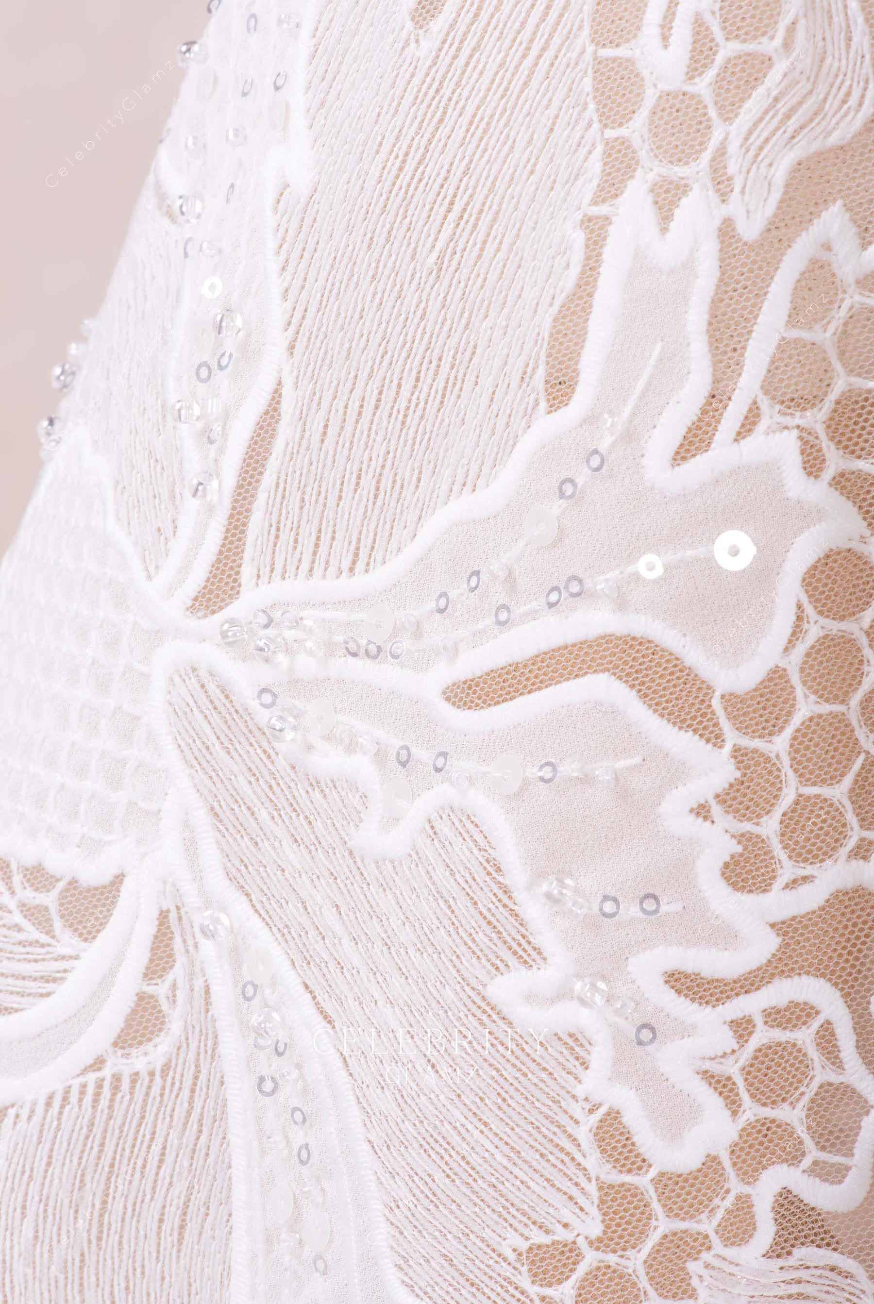 sequined lace fabric