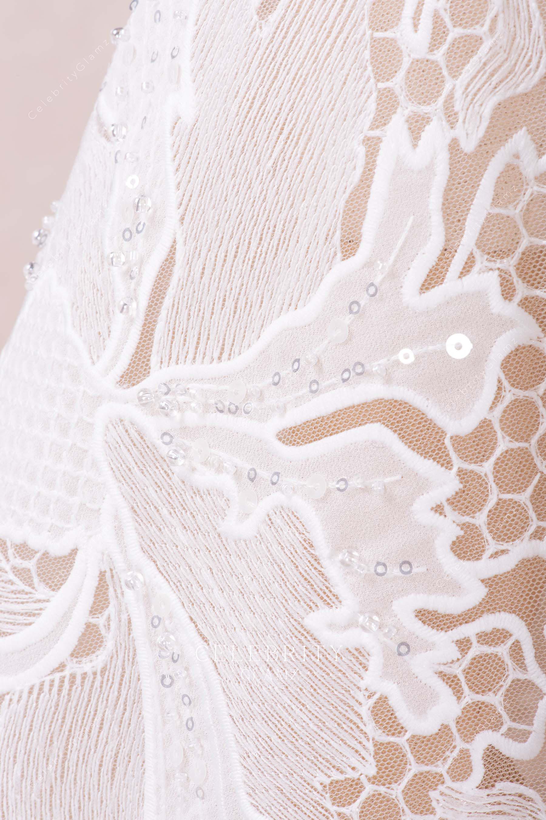 sequined lace fabric
