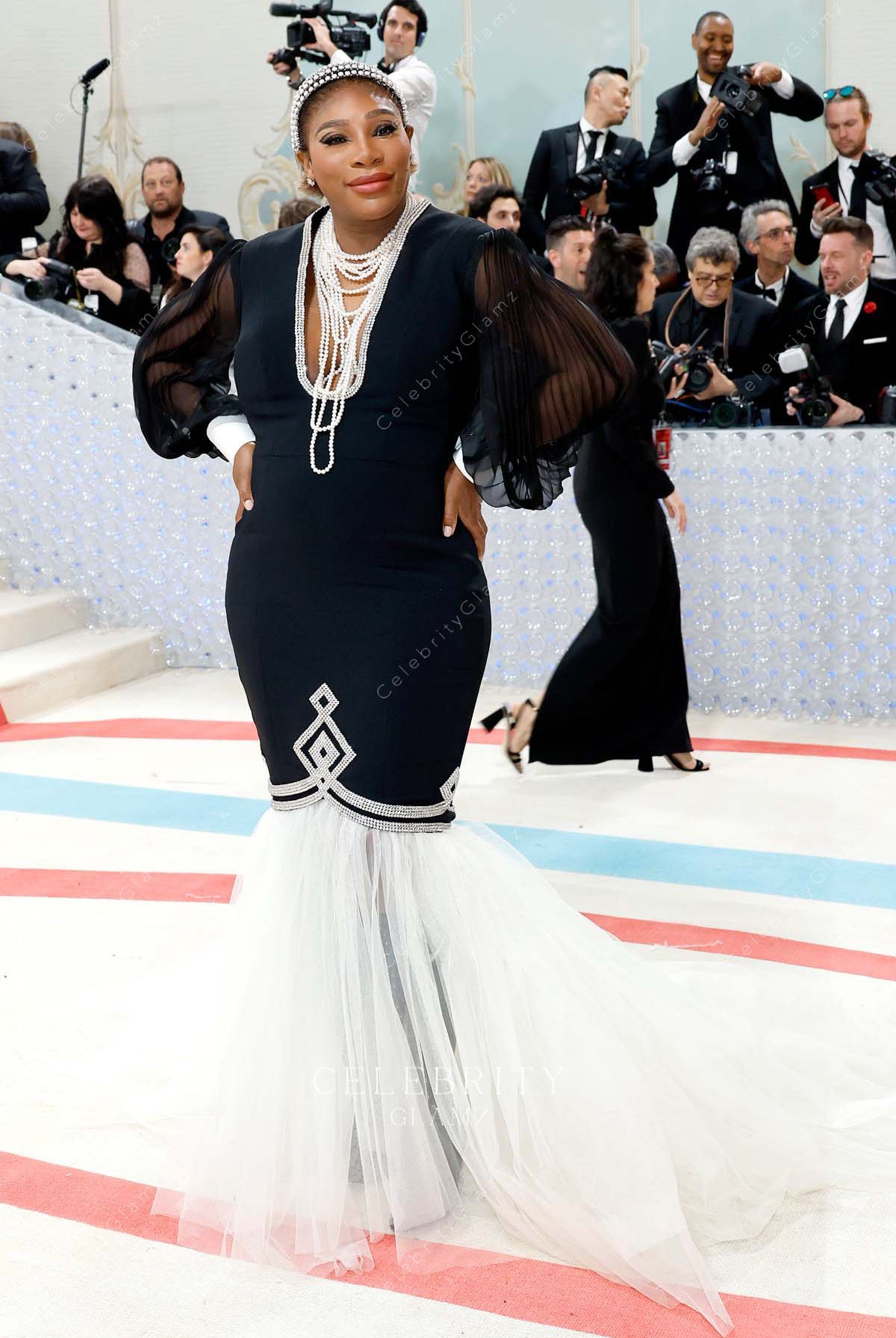 Serena Williams two tone met gala 2023 dress